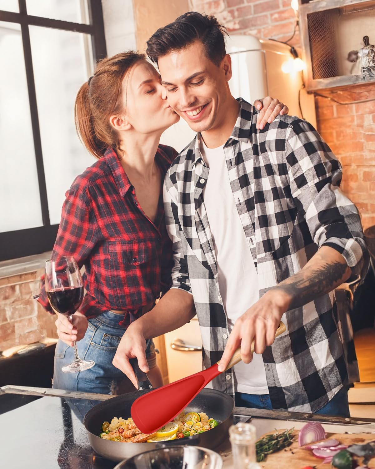 Multifunction Spatula Spoon for Nonstick Cookwares, Great for Cooking and Serving, Sturdy BPA-Free