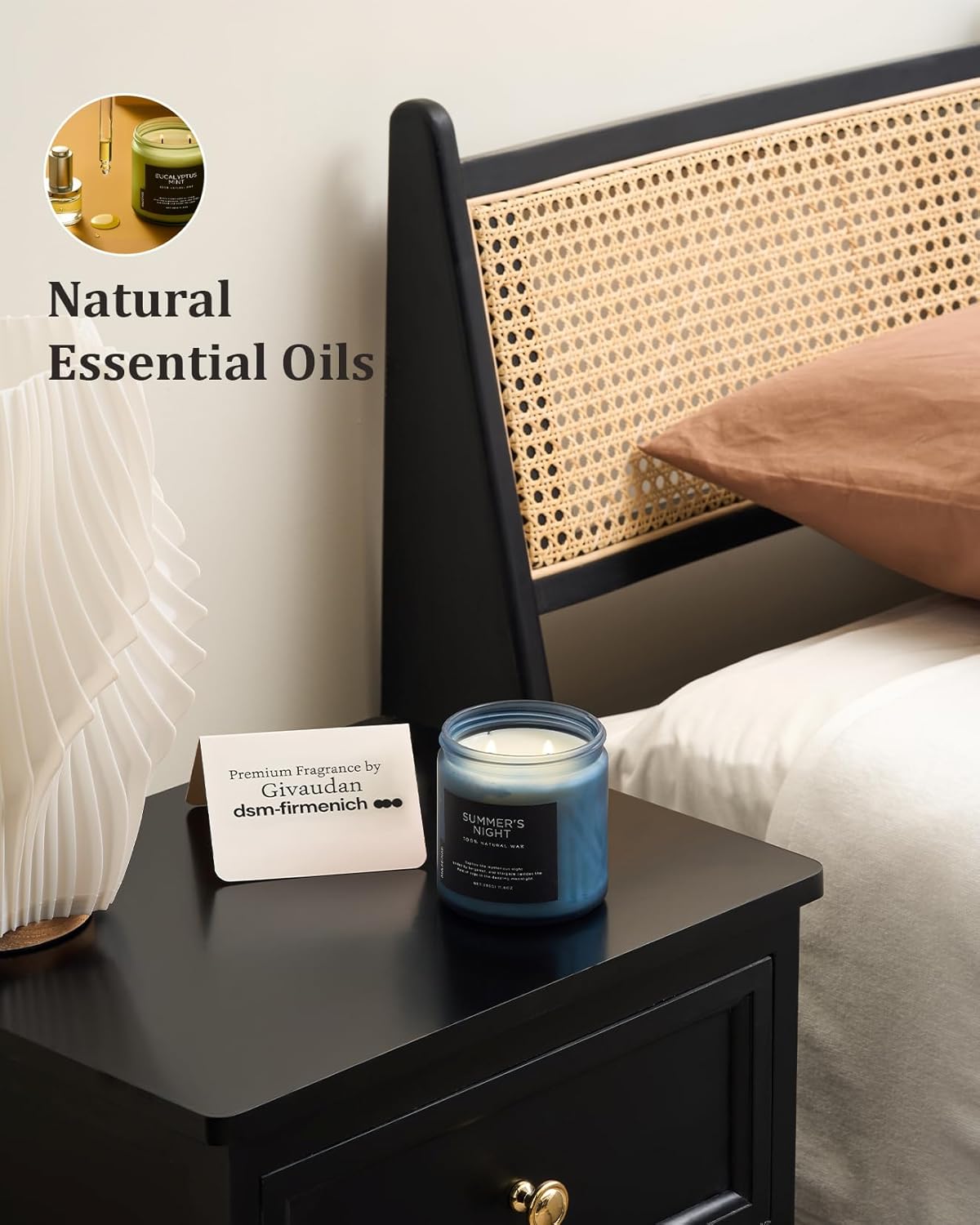 M&SENSE Summer's Night Scented Candle, 11.6oz Natural Soy Wax Clean Non Toxic for Home, Medium 2