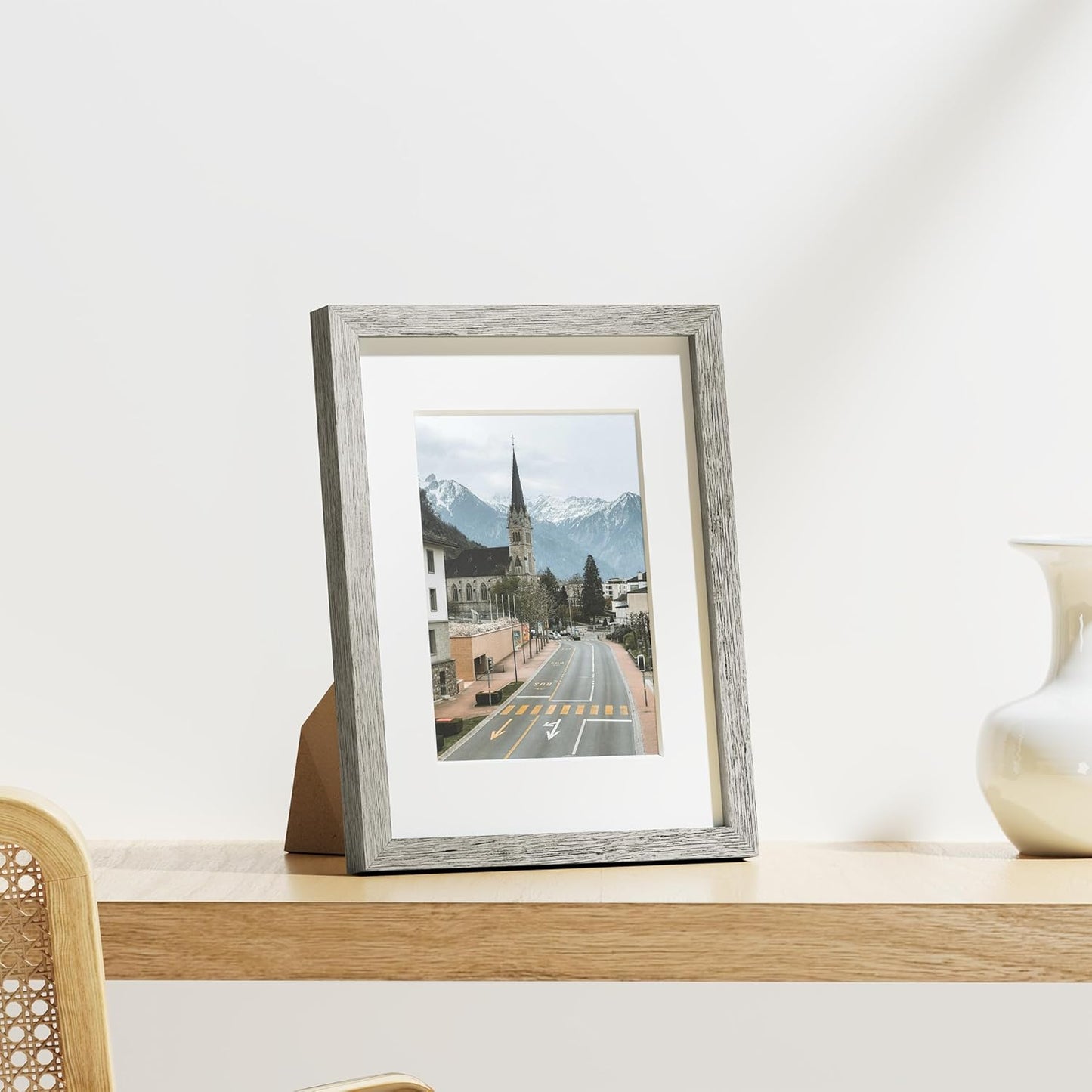Vittanly 8.5x11 Picture Frames Set of 9, Shatter Resistant Plexiglass, Display 6x8 Pictures with
