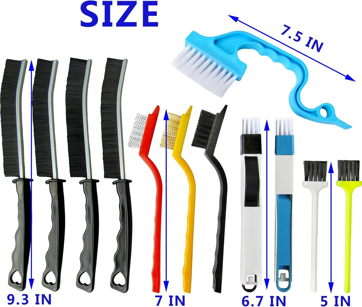 12Pcs Crevice Cleaning Brush,Small Gap Cleaning Brushes for Cleaning Bathroom,Kitchen,Window