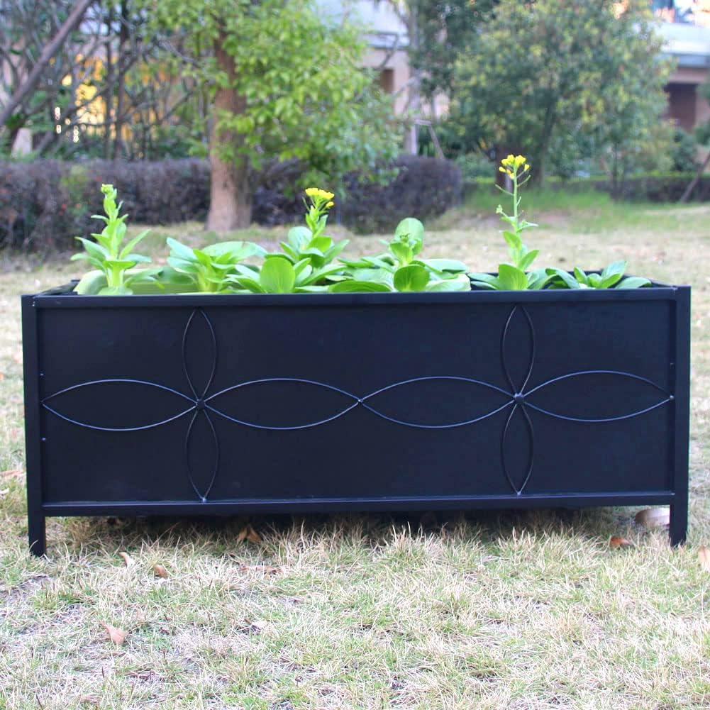 Zhongma Sturdy Raised Garden Bed with Inner Fabric Liners for Vegetables Flower, Planter Box for