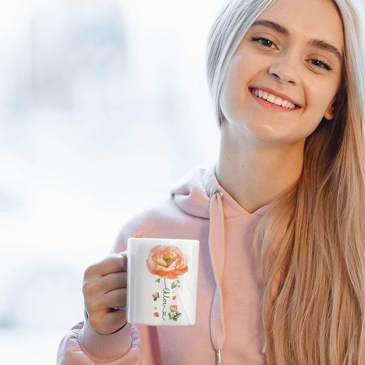 Ranunculus Lover Accent Mug, Novelty Flower Themed Coffee Cup 11oz 15oz, Customized Ranunculus