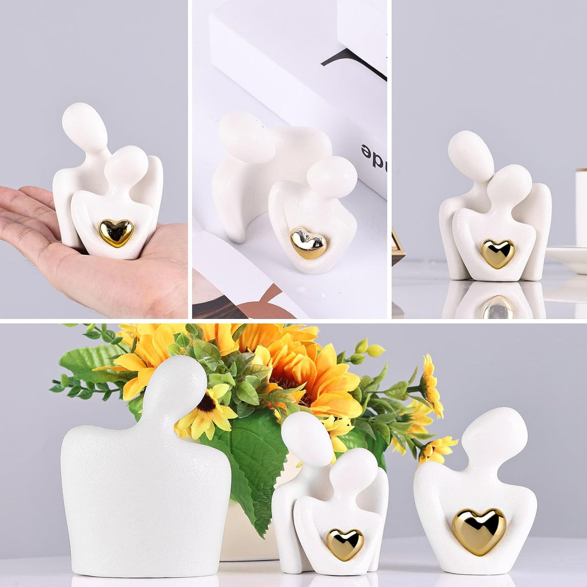 XMGZQ Mini Couple Statue Tv Stand Decor Items for Living Room Home Decor,Bedroom Decor for Couples