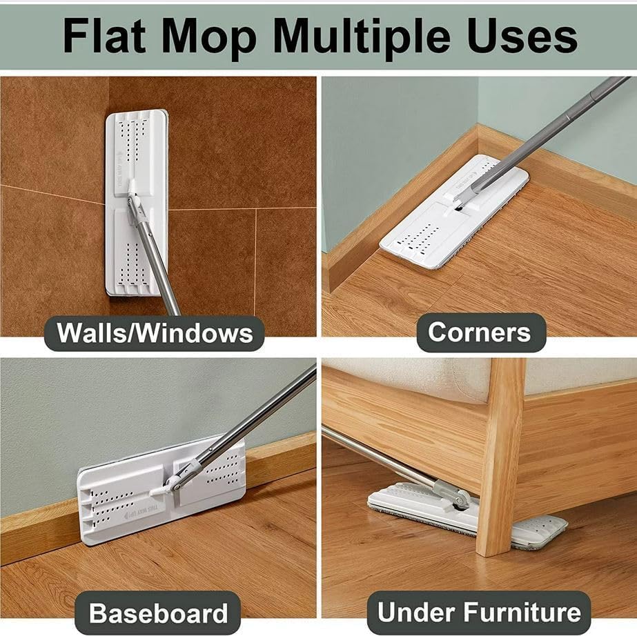 JOYMOOP Flat Mop Pads, Microfiber Mop Cleaning Pads, Washable Pads, Pads Replacement for JOYMOOP