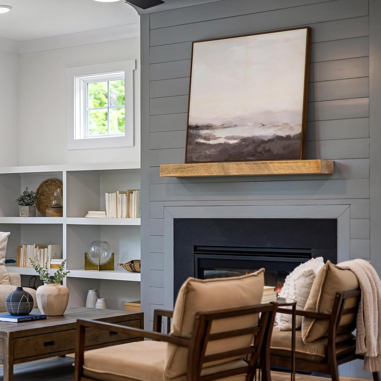 69 inches, Heavy-Duty Floating Shelf Bracket, Hidden Shelf Bracket for Fireplace Shelves, Installed