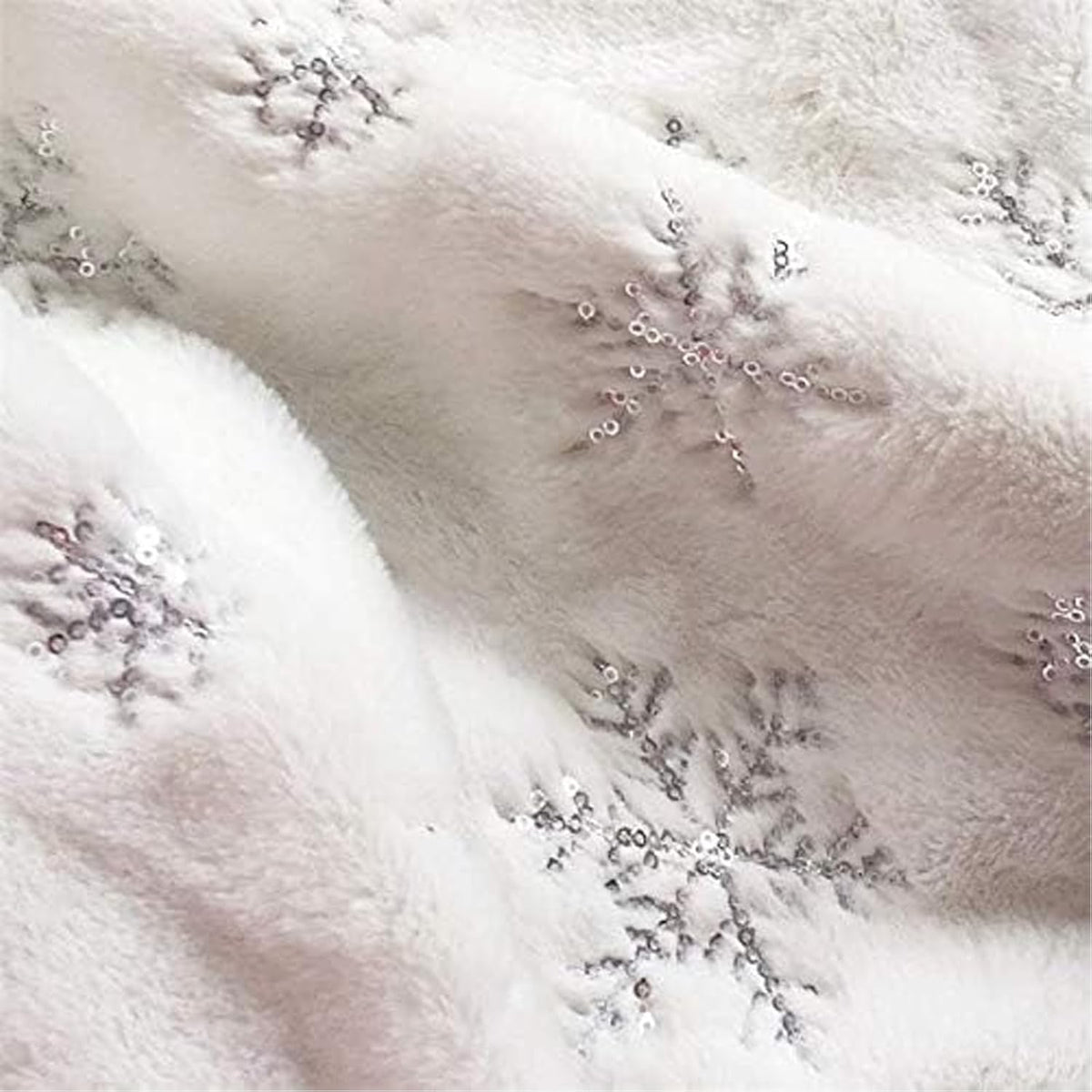 48inch White Christmas Tree Skirt Tree Carpet Blanket, Soft 4ft Xmas Christmas Tree Blanket with