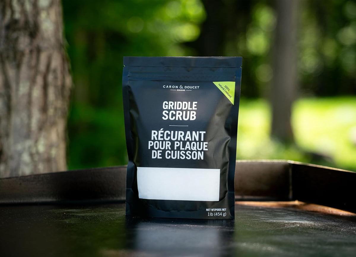 CARON & DOUCET - 100% Plant-Based Griddle Cleaning Soap and Salt Scrub Set: Best for Removing Rust