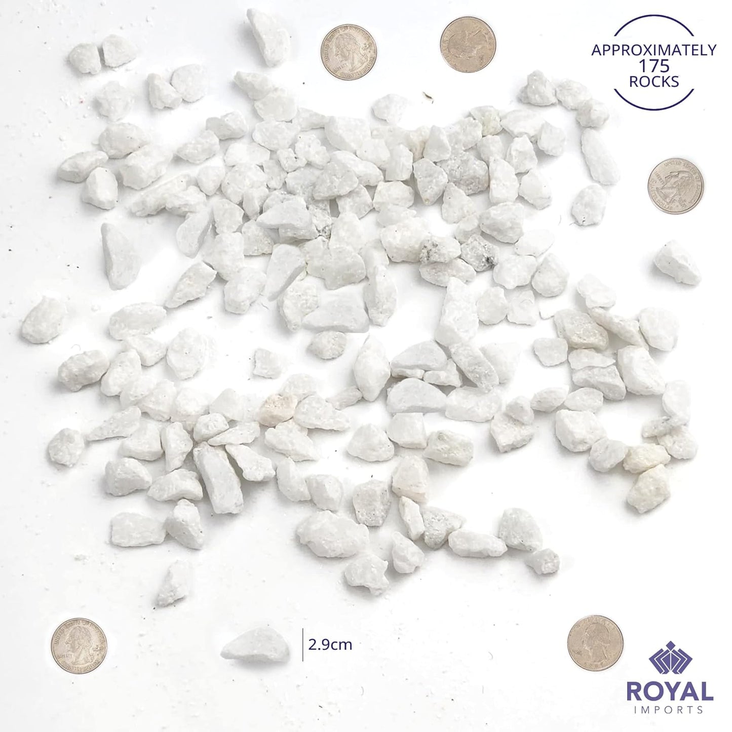 Royal Imports 5LBS River Pebbles Decorative Ornamental Rocks, Garden Landscaping Stones, Gravel