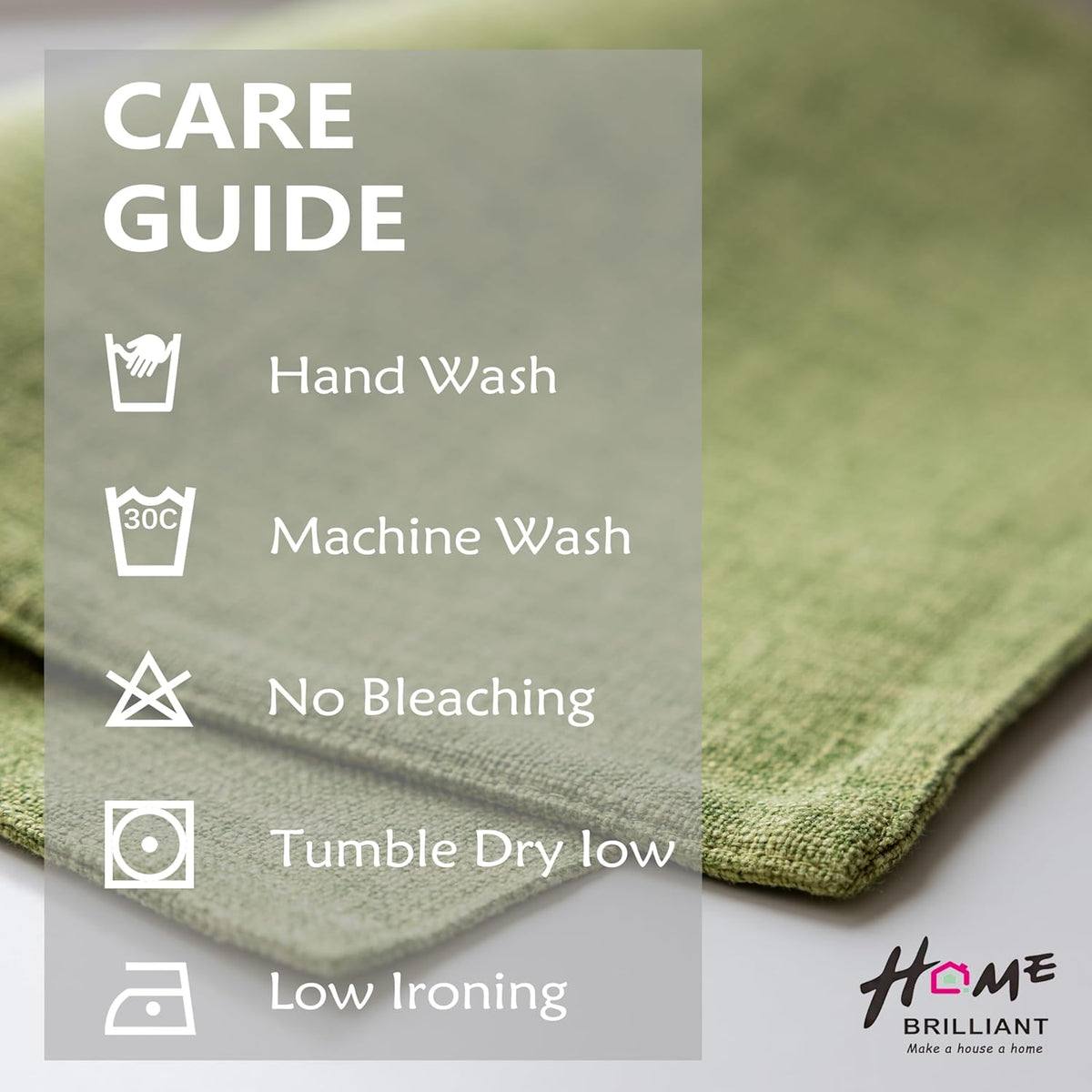 Home Brilliant Green Placemats Set of 8 Washable Place Mats Linen Placemats Heat Resistant Table