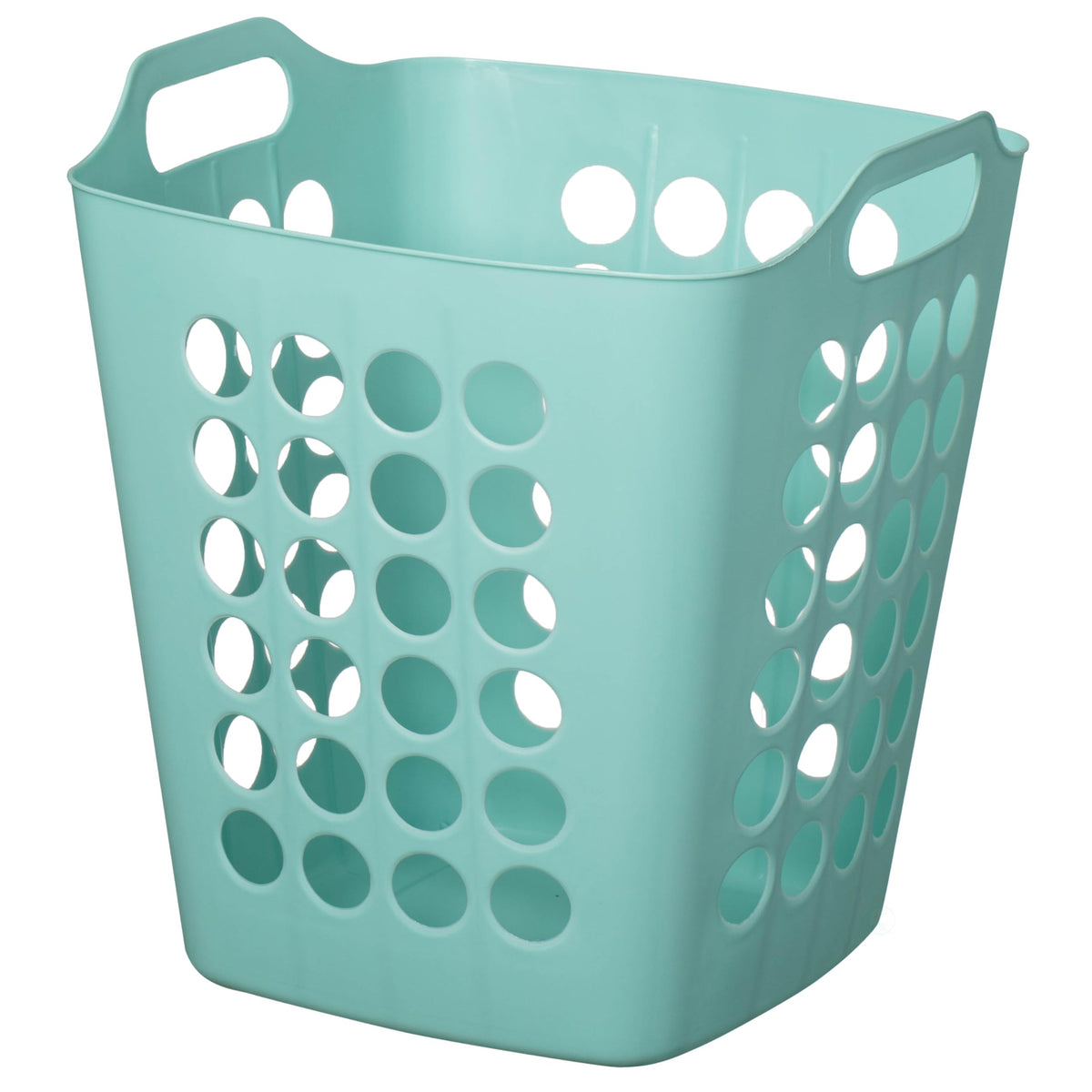 Flexible Plastic Laundry Basket - Square Storage Hamper with Side Handles for Easy Carrying