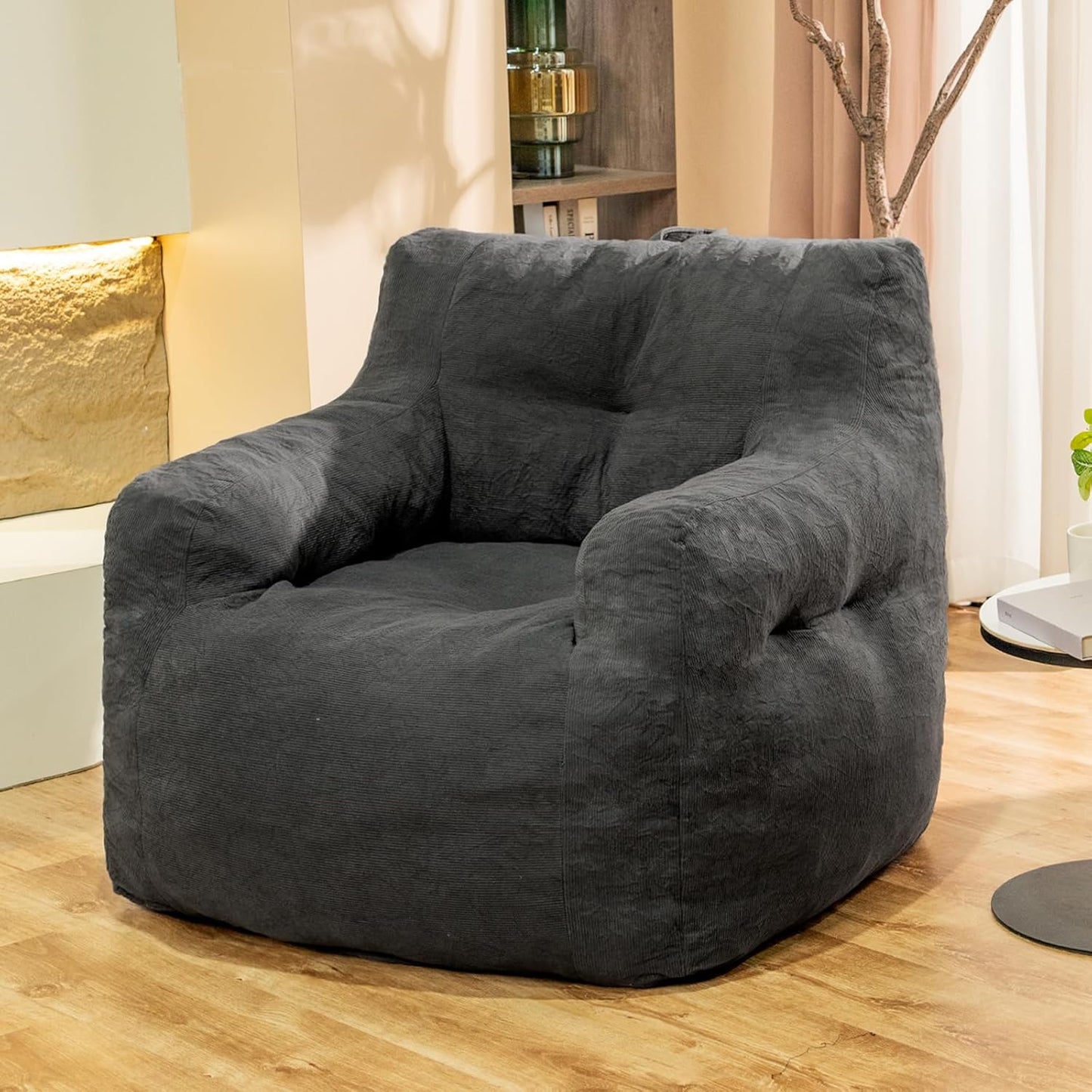Giant Bean Bag Chair, Large Bean Bag Chair for Adults, Fluffy and Comfy Bean Bag Chair with Filler