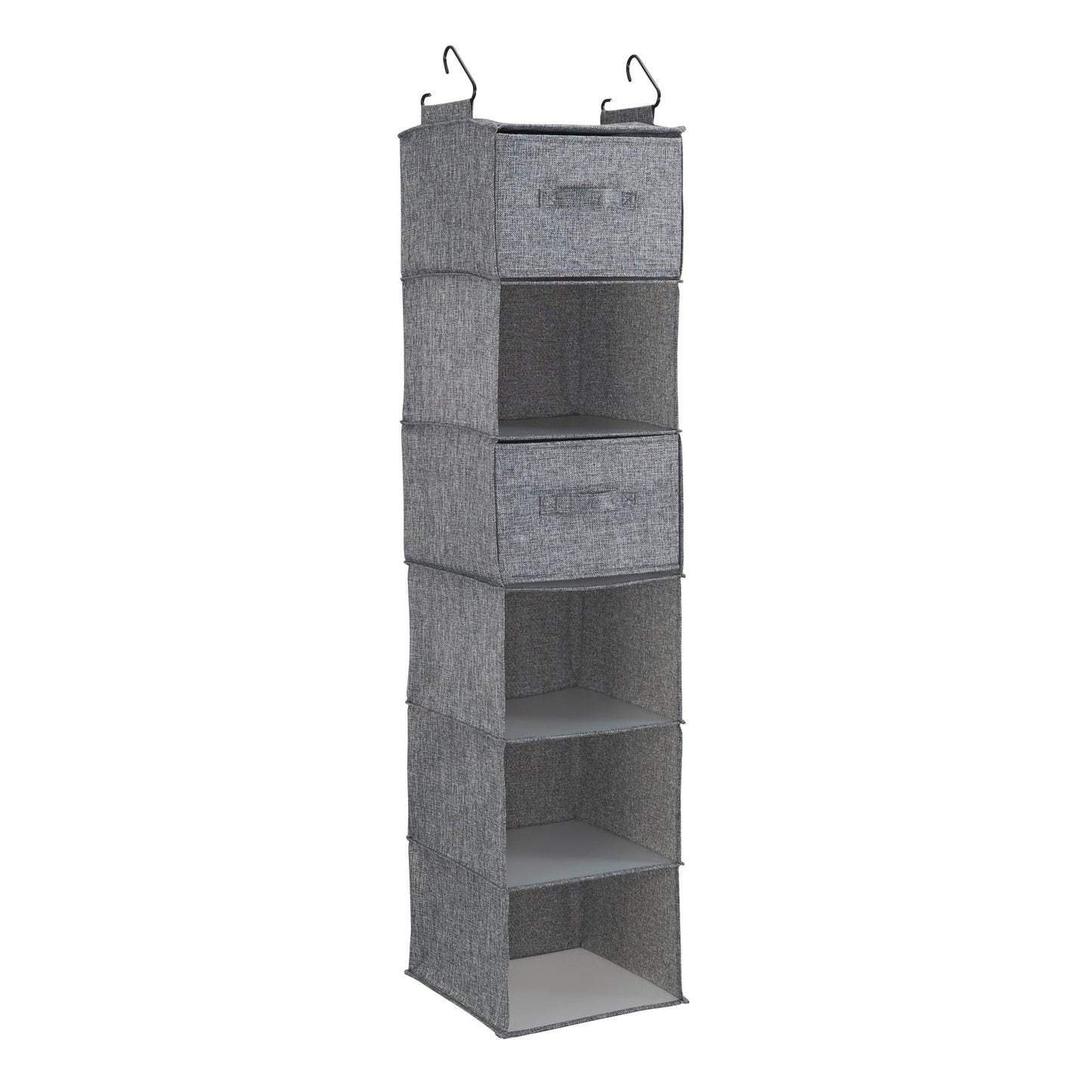 Household Essentials 6 Shelf Hanging Closet Organizer, Hanging Closet Shelf, Fabric Poly Linen and