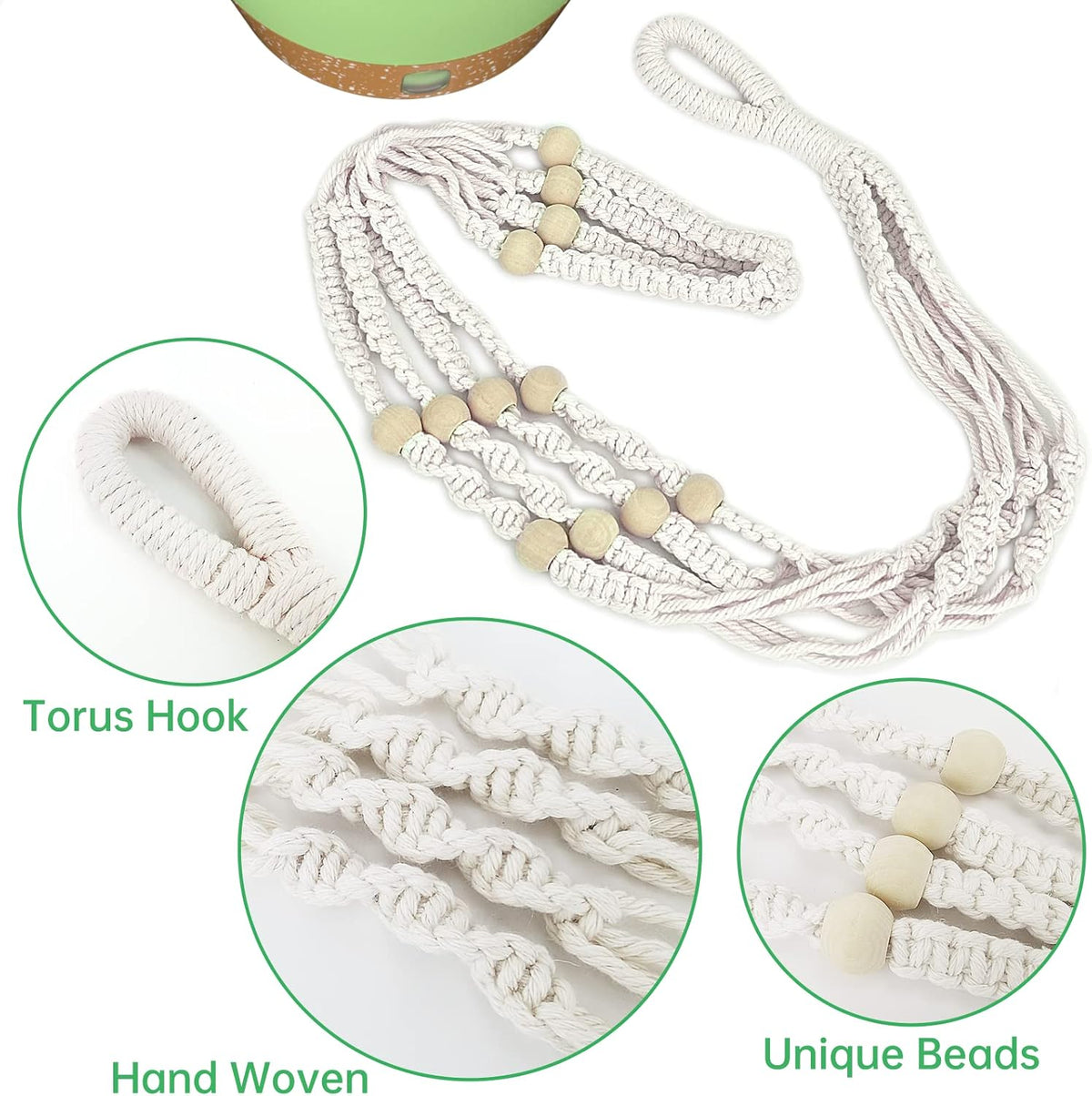 ZMTECH 2 Pack 10 Inch Hanging Planters with Macrame Plant Hanger for Indoor and Outdoor Plants