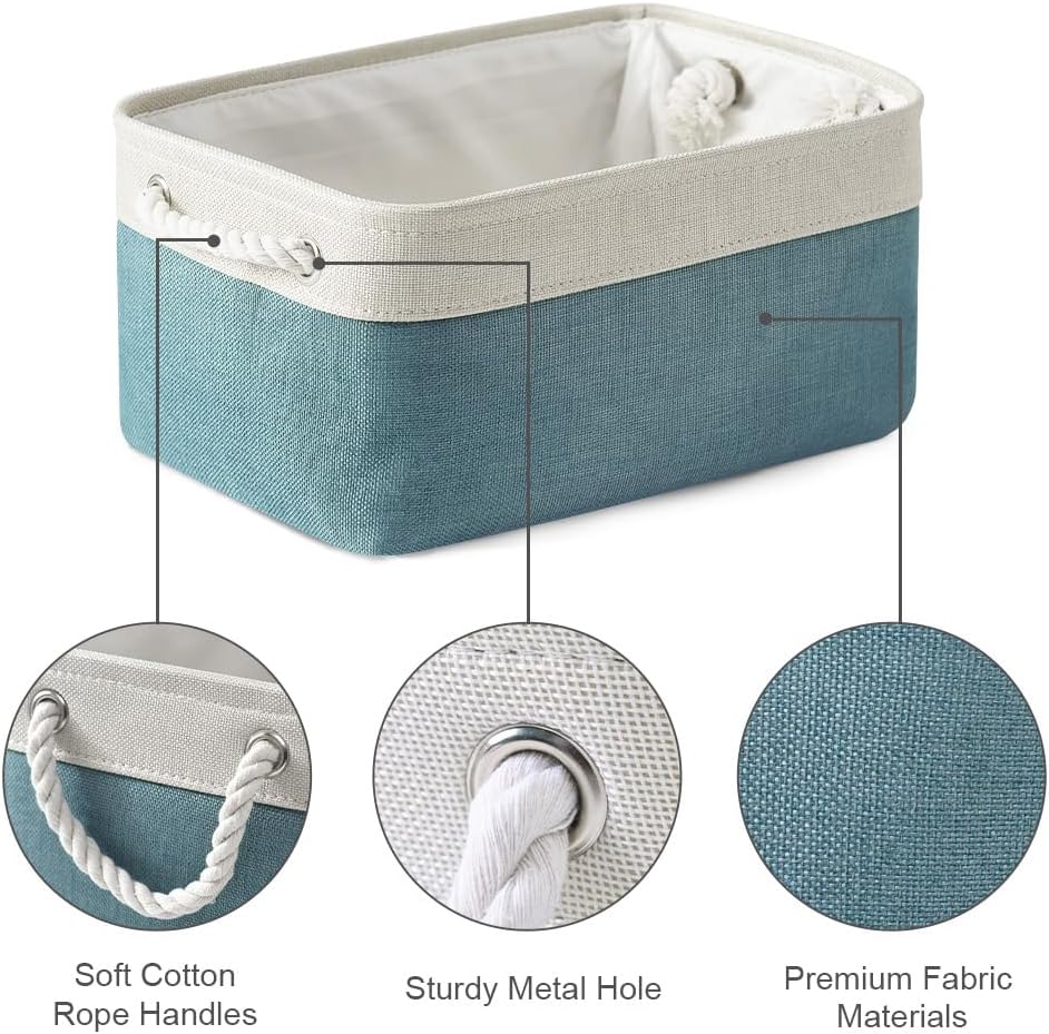 TheWarmHome Fabric Storage Bin with Handles,Storage Basket for Home Storage and Organization, Shelf