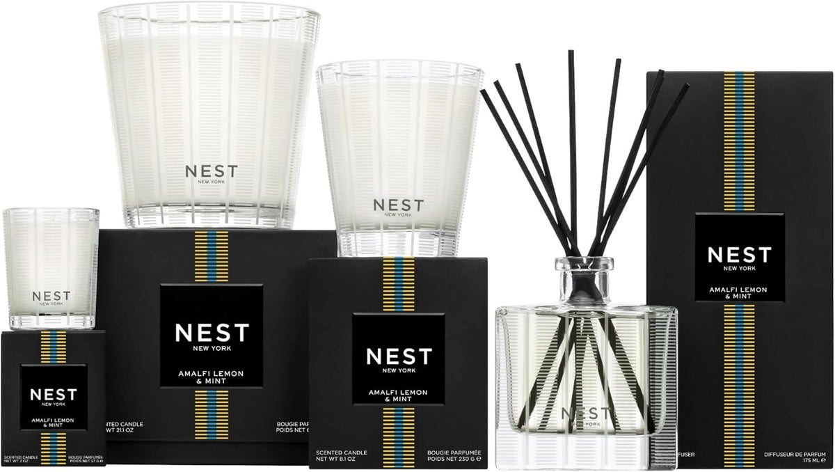 NEST New York Scented Classic Candle, Amalfi Lemon & Mint - 8.1 oz - Up to 60-Hour Burn Time