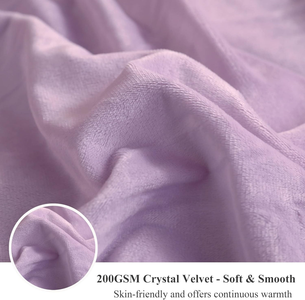 XeGe Luxury Faux Fur Throw, Light Purple Soft 50x60 Fluffy Blanket, Shaggy Plush Decorative Couch