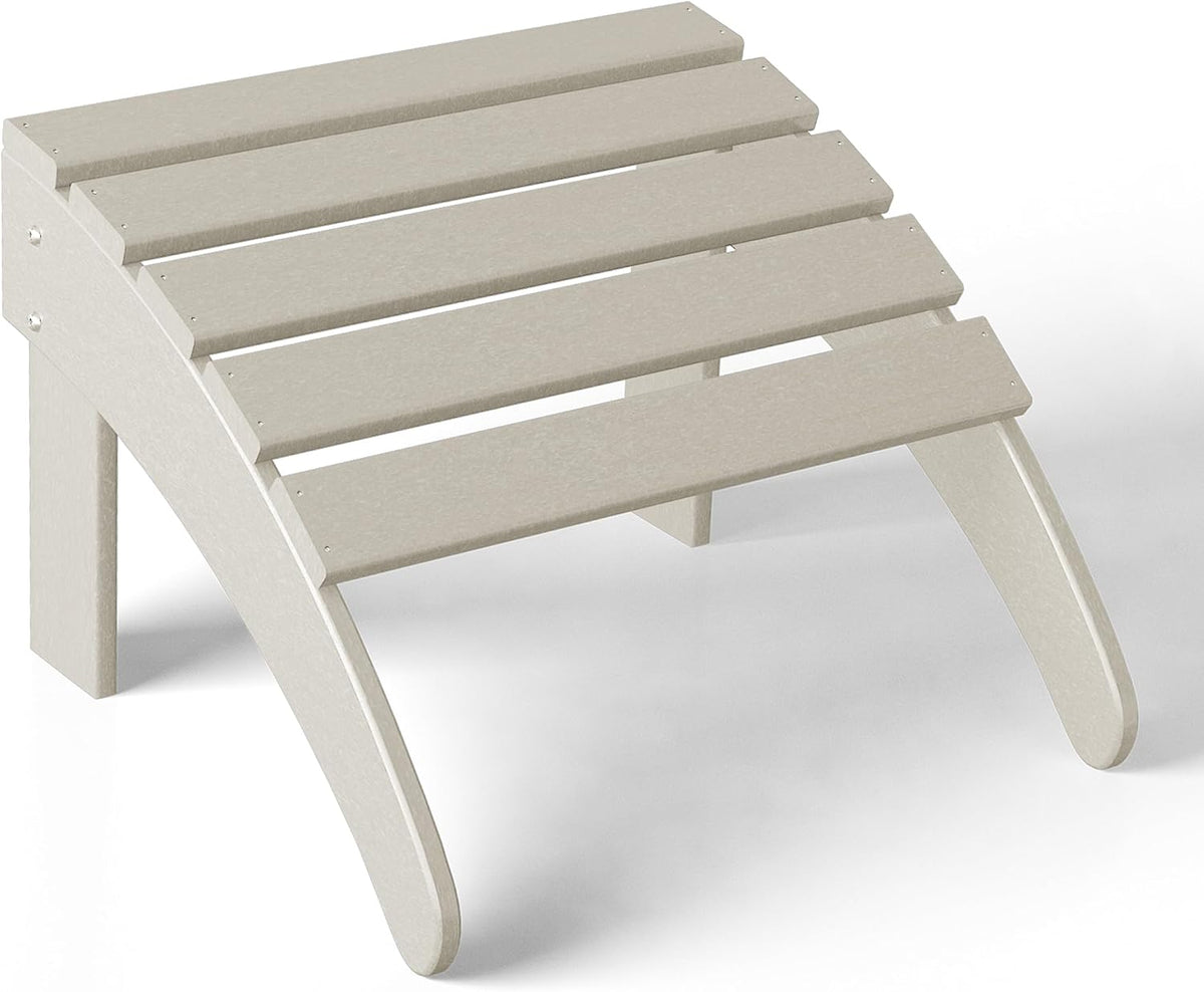 WestinTrends Outdoor Ottoman, Patio Adirondack Ottoman Foot Rest, All Weather Poly Lumber Folding