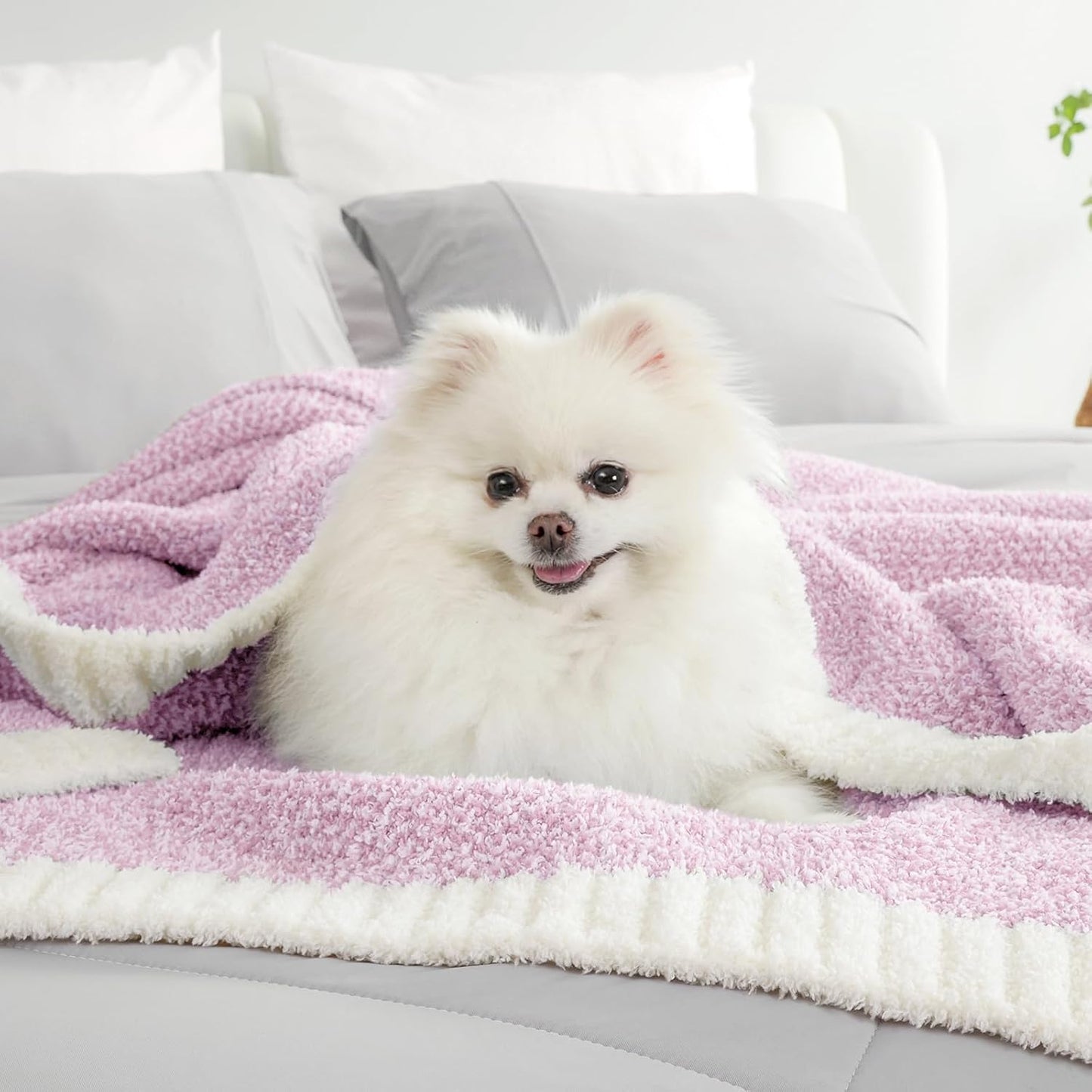 Snuggle Sac Bedding Blanket Light Purple Twin Size, Super Soft Warm Cozy Blankets for Bed, Living