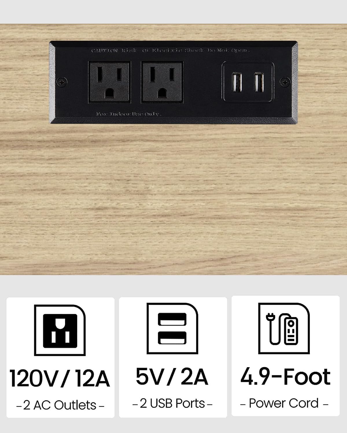 TUTOTAK End Table with Charging Station, Set of 2, Small Side Table with Outlets, Nightstand