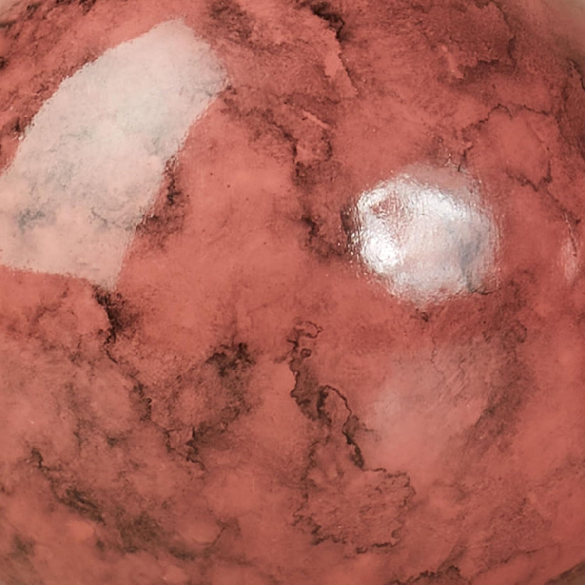Cambria Cinnabar Marbled Orbs Sphere Balls 4 inches Diameter for Centerpiece Bowl and Tray Displays
