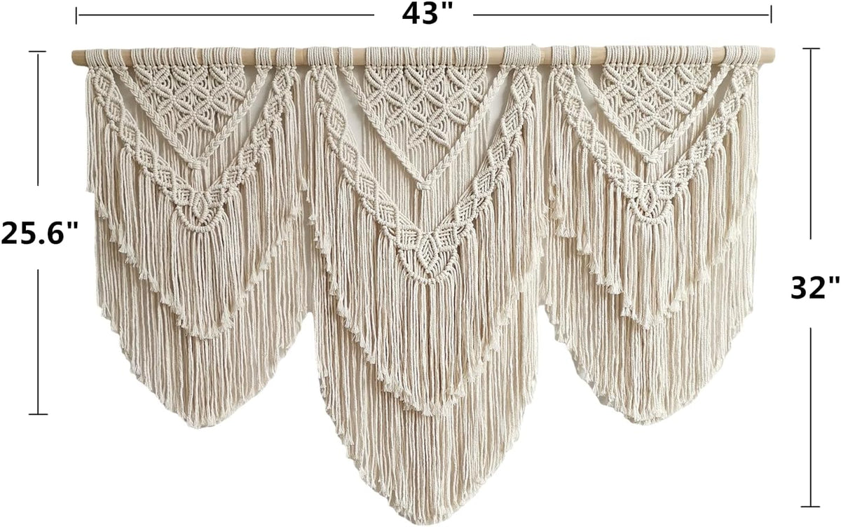 large macrame wall hanging - Boho Tapestry Macrame Wall Decor Art- Chic Bohemian Handmade Woven