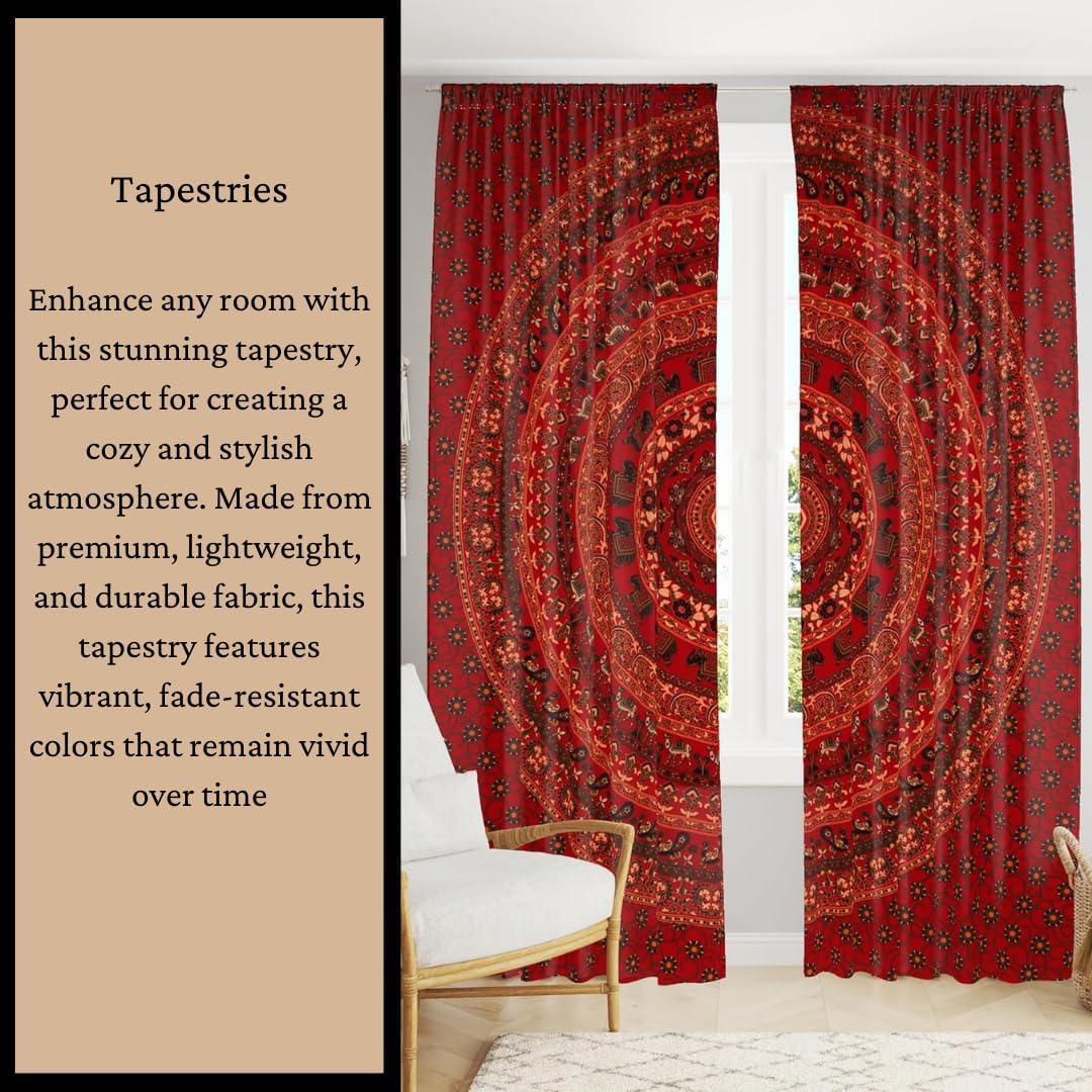 Bless International Handmade Indian hippie Bohemian Psychedelic Peacock Mandala Wall hanging