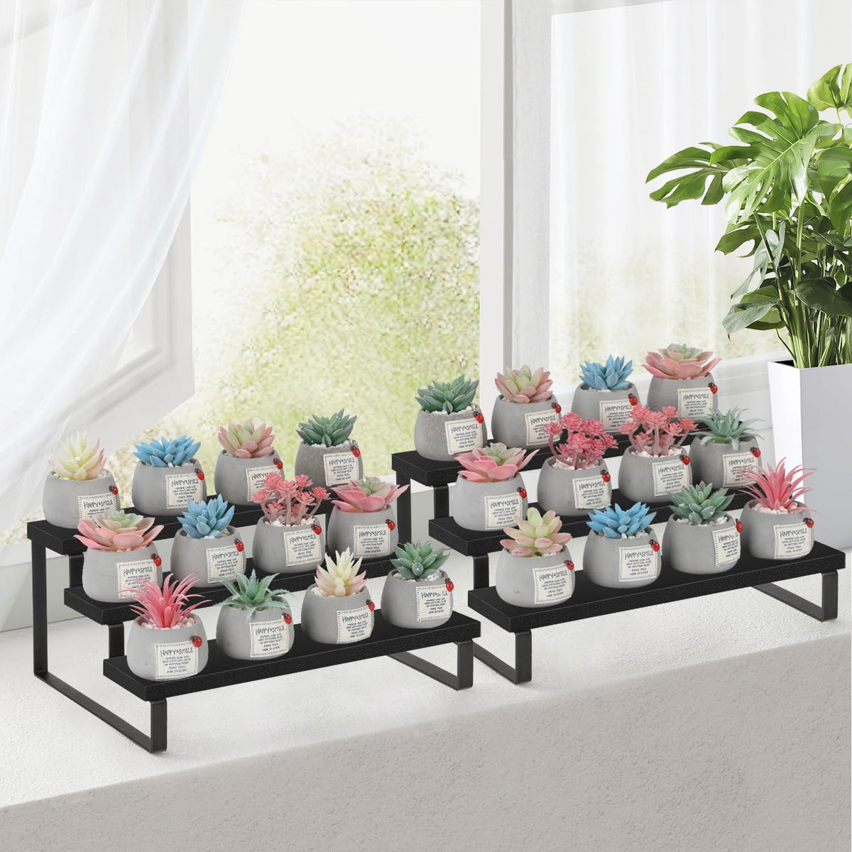 YINMIT Wooden Display Riser Stand, Tiered Perfume and Cologne Organizer Stand, 3 Tier Spice Rack