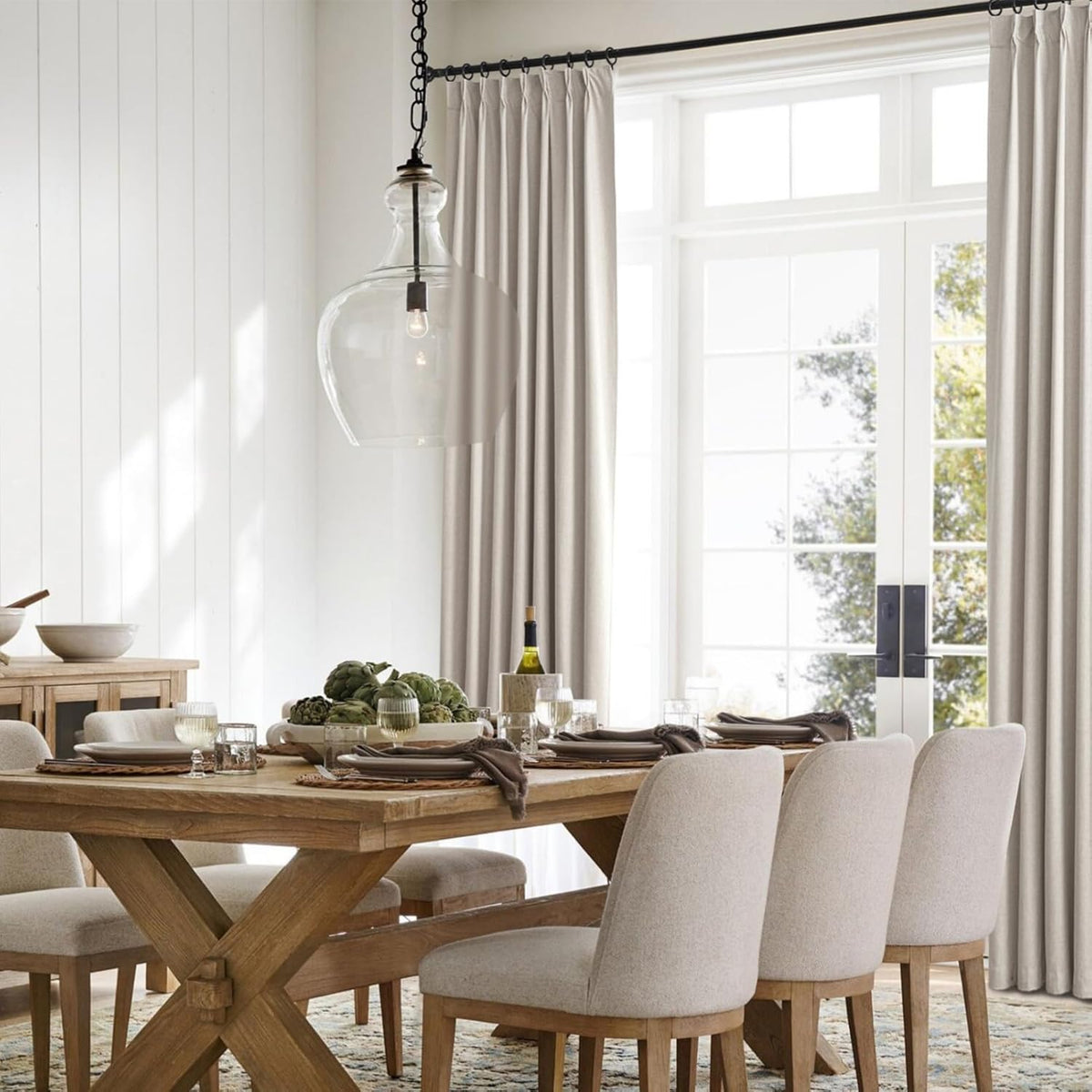 Short Black Out Curtains 48 Inch Long for Bedroom 48 Inch Length Window Treatments, Blackout Linen