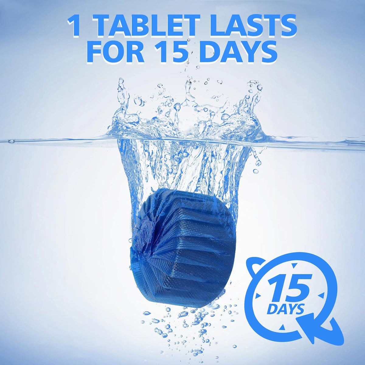 Toilet Bowl Cleaner Tablets 40 PACK, Blue Automatic Toilet Cleaner with Bleach, Using