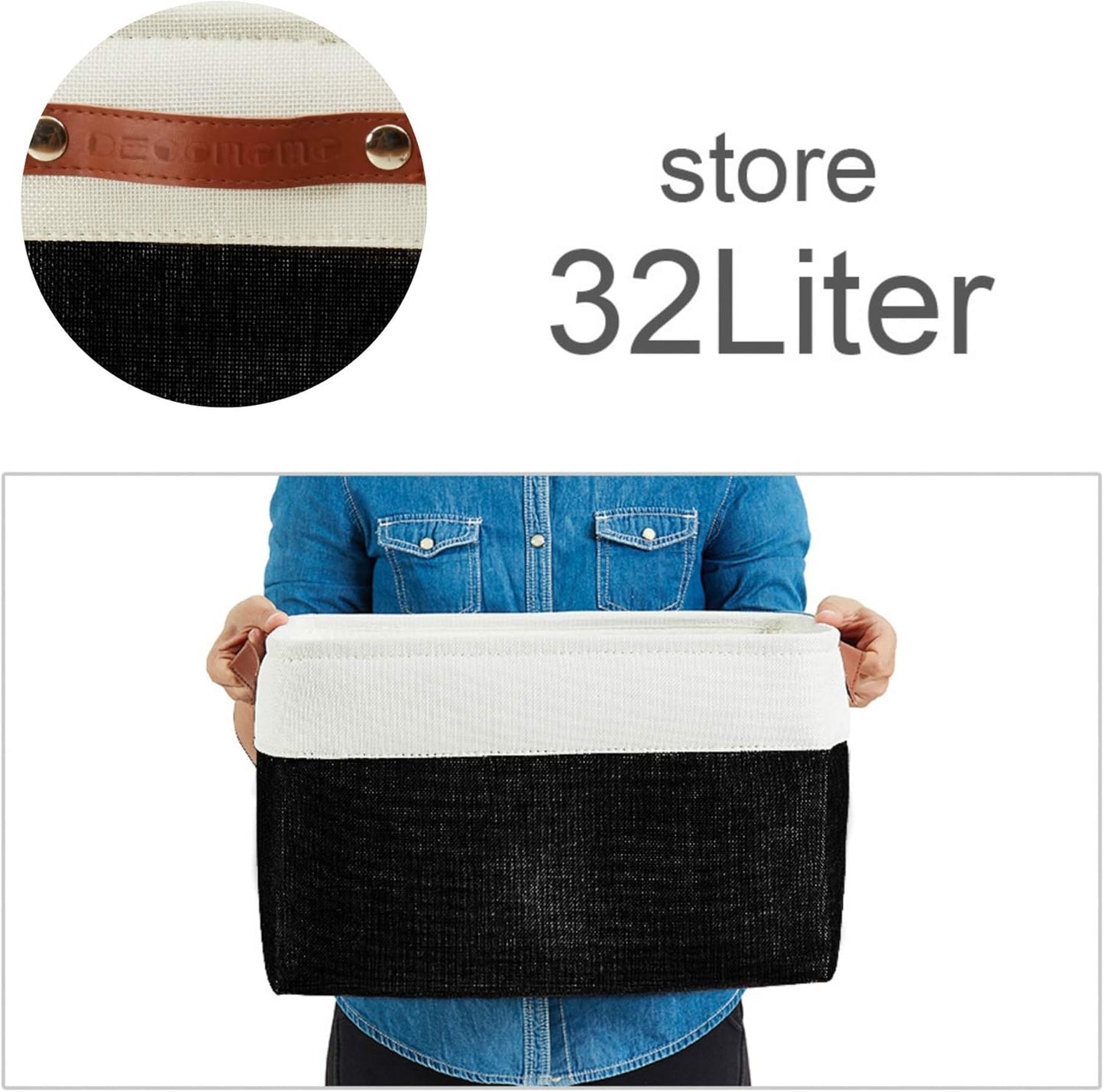 DECOMOMO Storage Baskets for Shelves - Fabric Closet Organizers and Storage Bins, Perfect Baskets