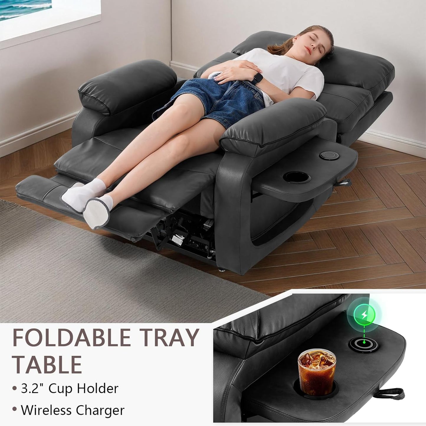Dual Motor Power Lift Recliner Chair for Adult & Elderly, Infinite Position Lay Flat Lift Chair