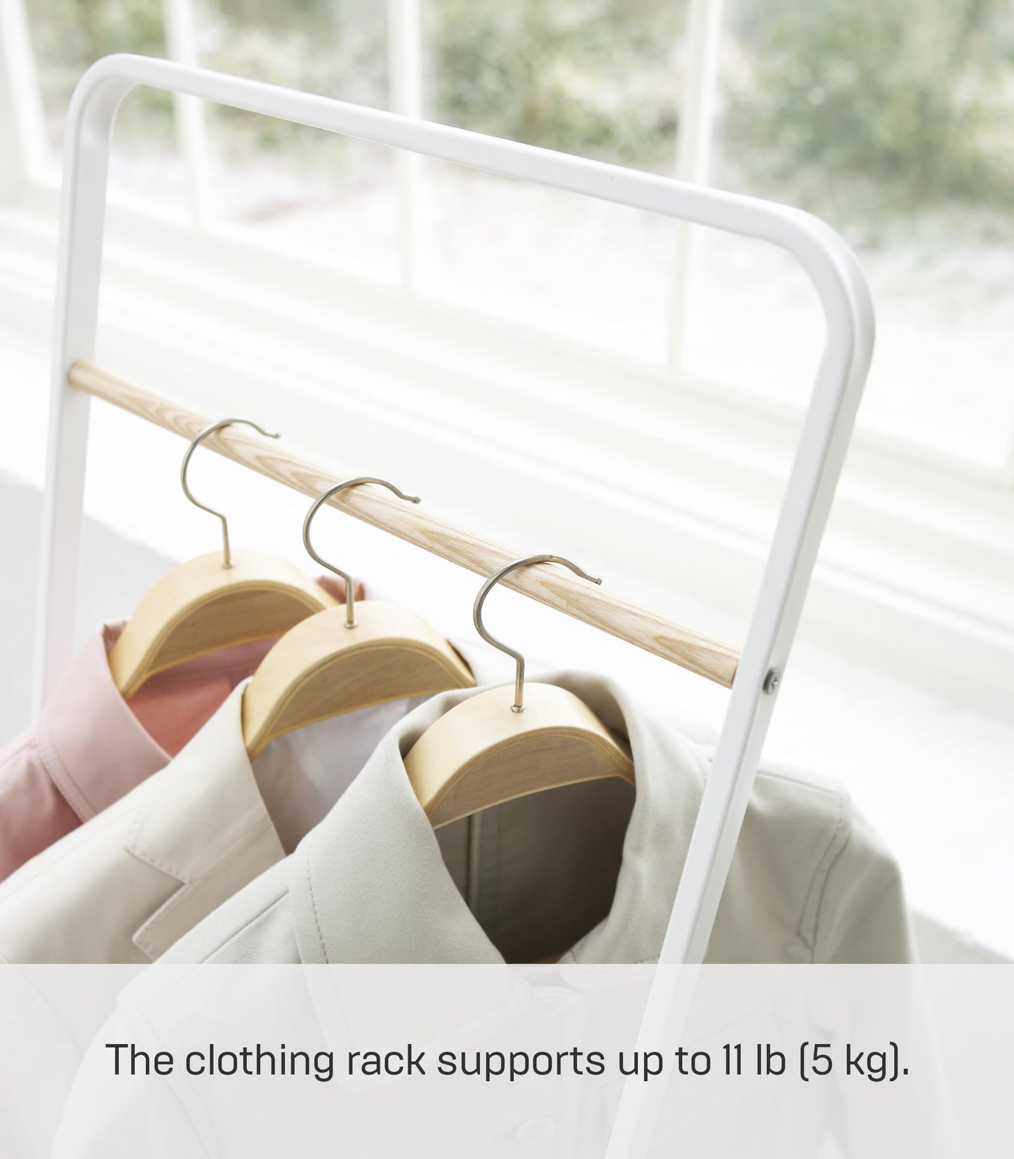 YAMAZAKI Home Tower Freestanding Coat Hanger Clothes Rack, 55" - Steel
