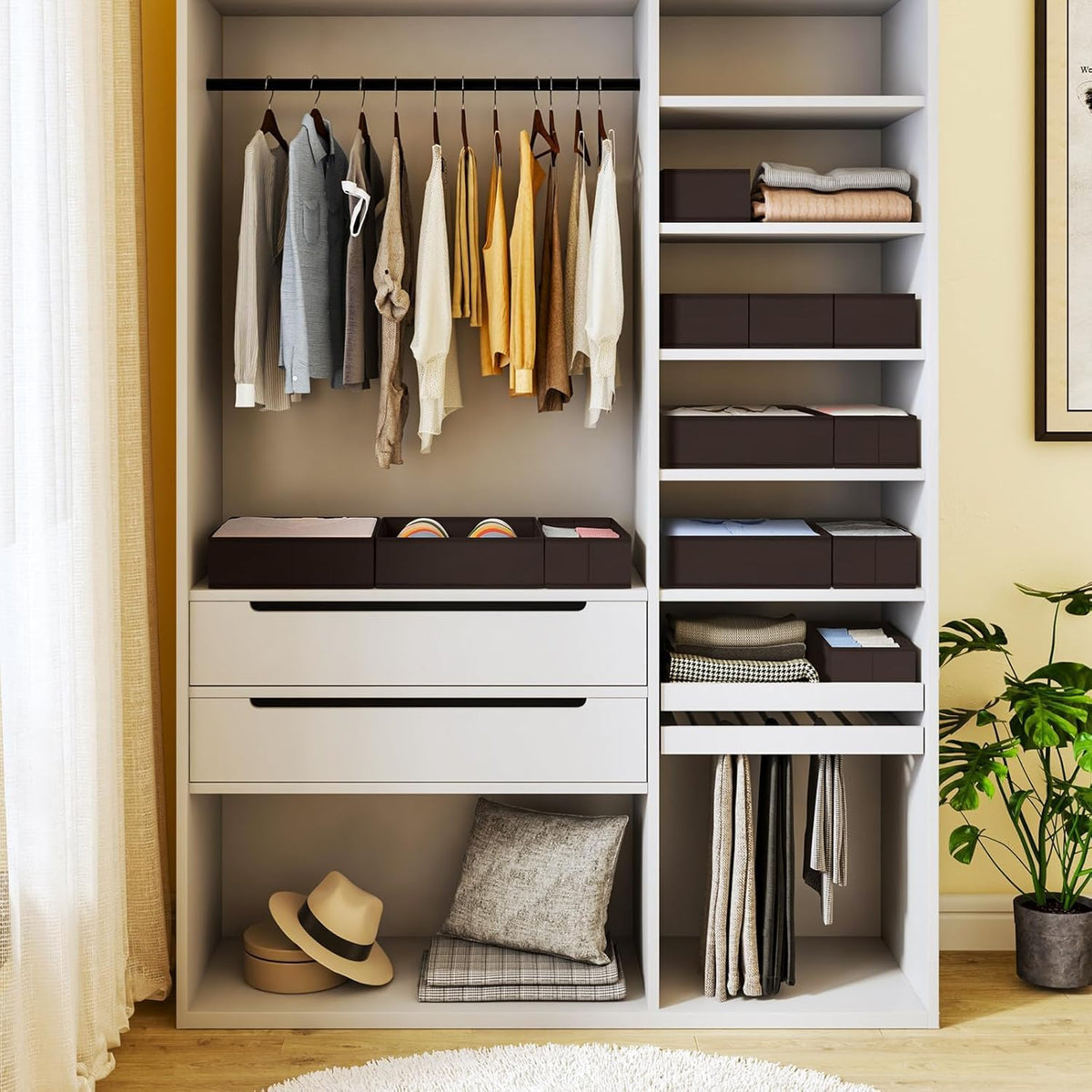 DIMJ Drawer Organizer 15 Pack - Foldable Baby Organizers and Storage & Dresser Organizer for