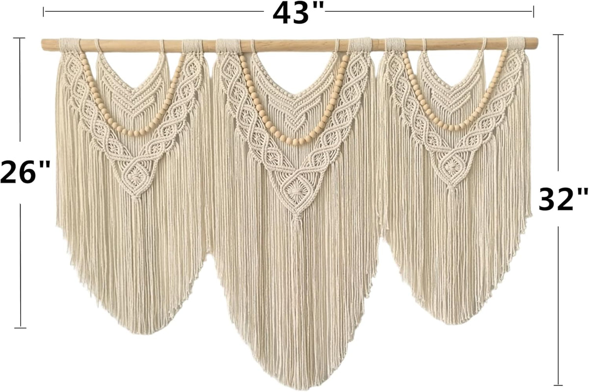 large macrame wall hanging - Boho Tapestry Macrame Wall Decor Art- Chic Bohemian Handmade Woven