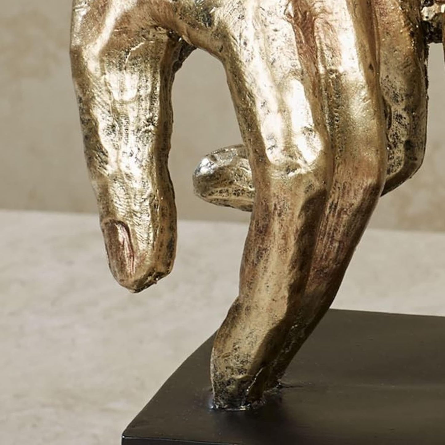 Touch of Class Lingering Hold Hands Table Sculpture Gold - Pinky Promise Statues - Desk Statue for