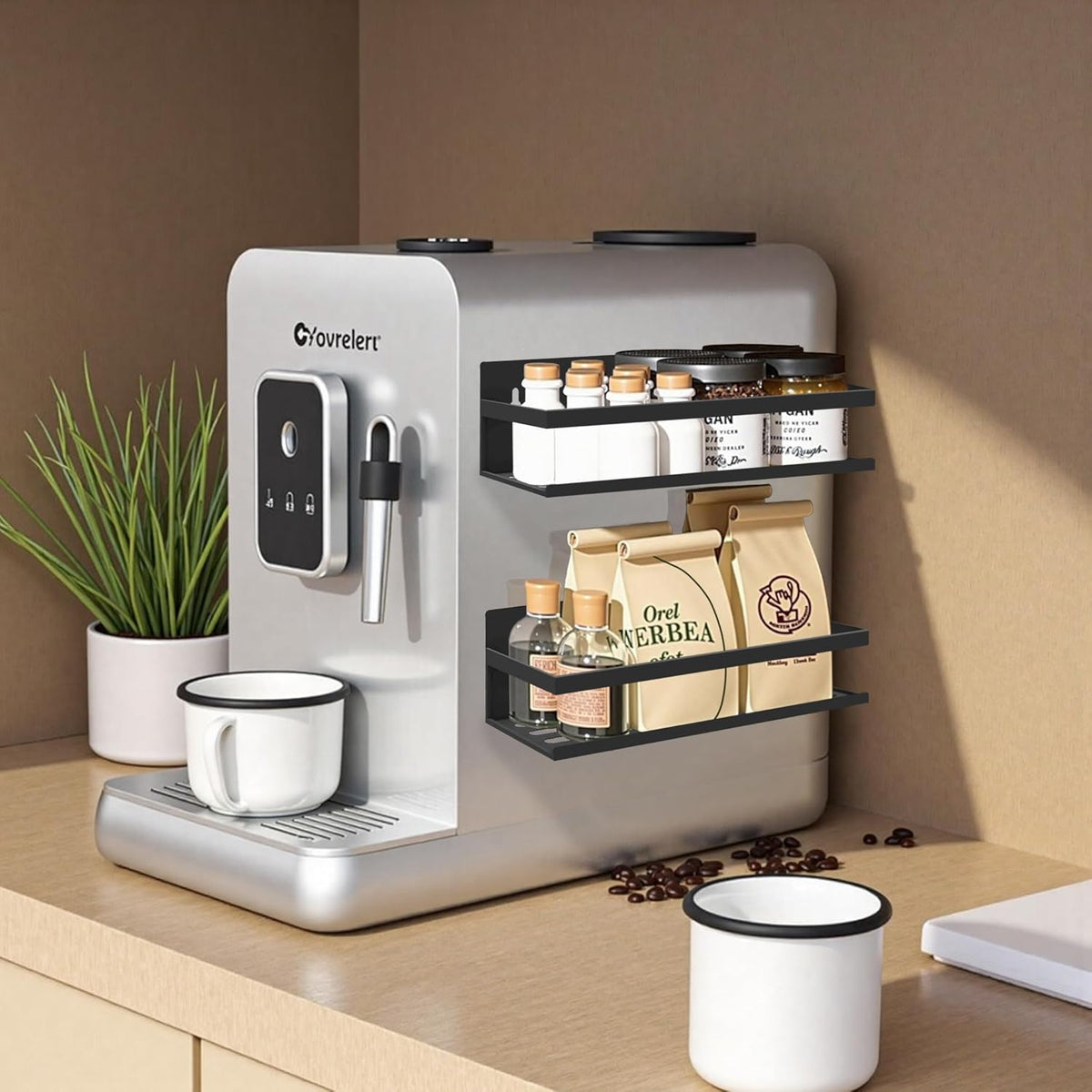 Magnetic Spice Rack Organizer for Fridge Seasoning Organizer for Kitchen Storage With Screw