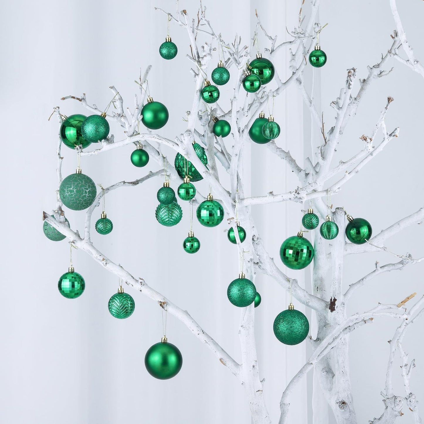 LANGXUN 36pcs Emerald Green Christmas Tree Decorations Balls, Bolas De Navidad, 2025 Christmas