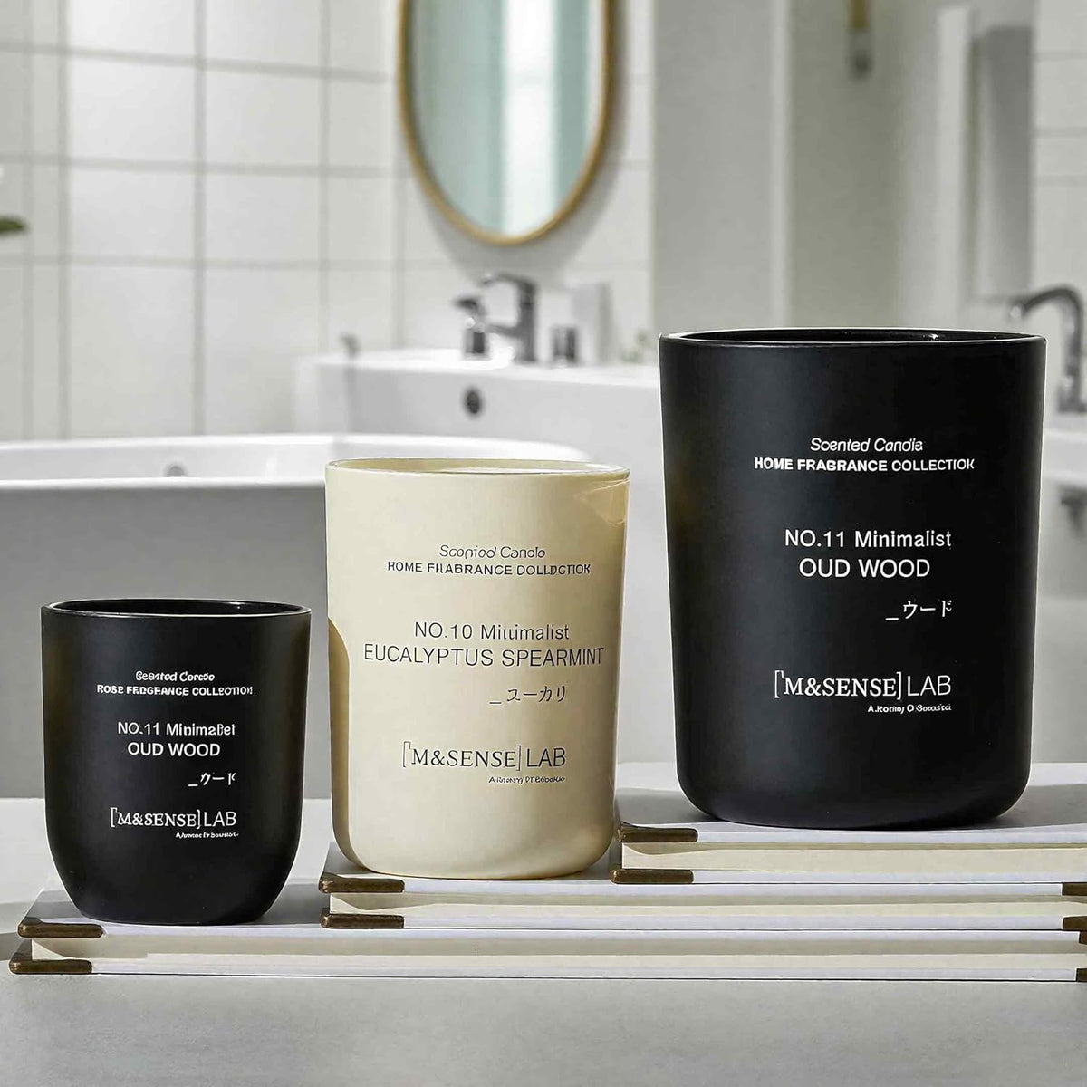 M&SENSE Natural Soy Candle| Vanilla Sandalwood | 5.3 oz | Minimalist Scented Candle for Relaxation
