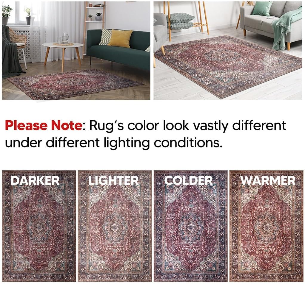 Keen Home Design 3x5 Rug - Machine Washable Entry Rug with Non-Slip Backing, Ideal for Enteryway
