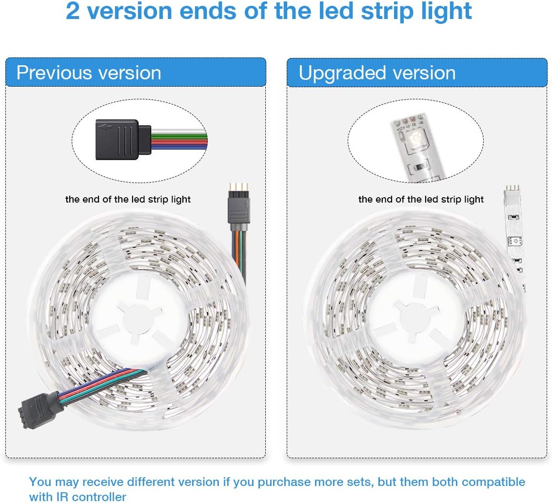 DAYBETTER Led Strip Lights 32.8 ft RGB Color Changing Lights Strip for Bedroom, Desk, Home