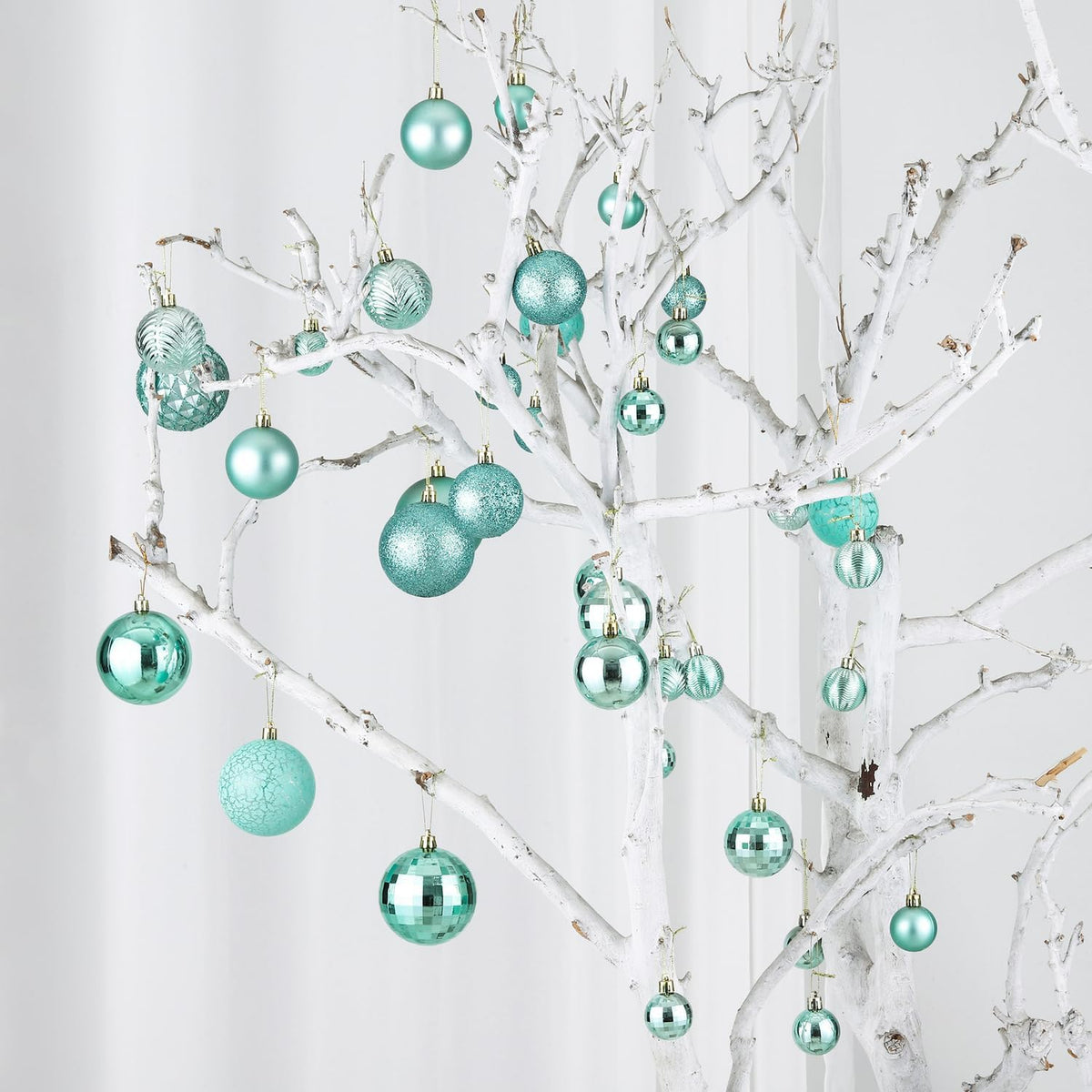 LANGXUN 36pcs Peacock Christmas Tree Decorations Balls, Bolas De Navidad, 2025 Christmas Decor