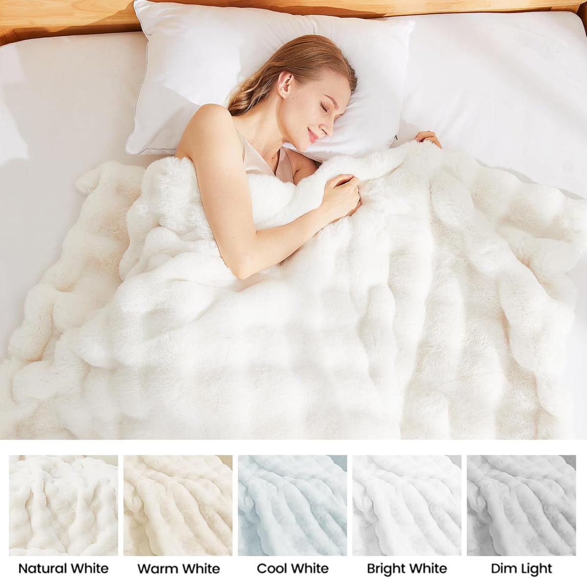 Latepis Luxury King Faux Fur Throw Blanket Fuzzy for Bed Soft Thick Blankets for Sofa Cute Plush
