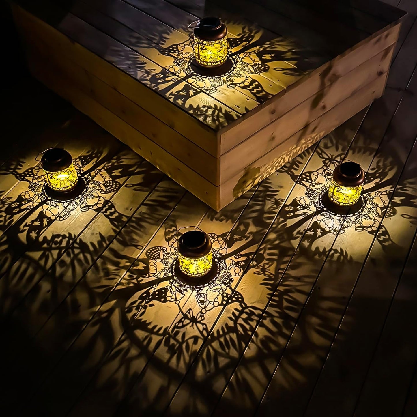 2 Pack Gnomes Solar Lanterns Outdoor Waterproof,Hanging Solar Lights Gnome Gifts for Women Metal