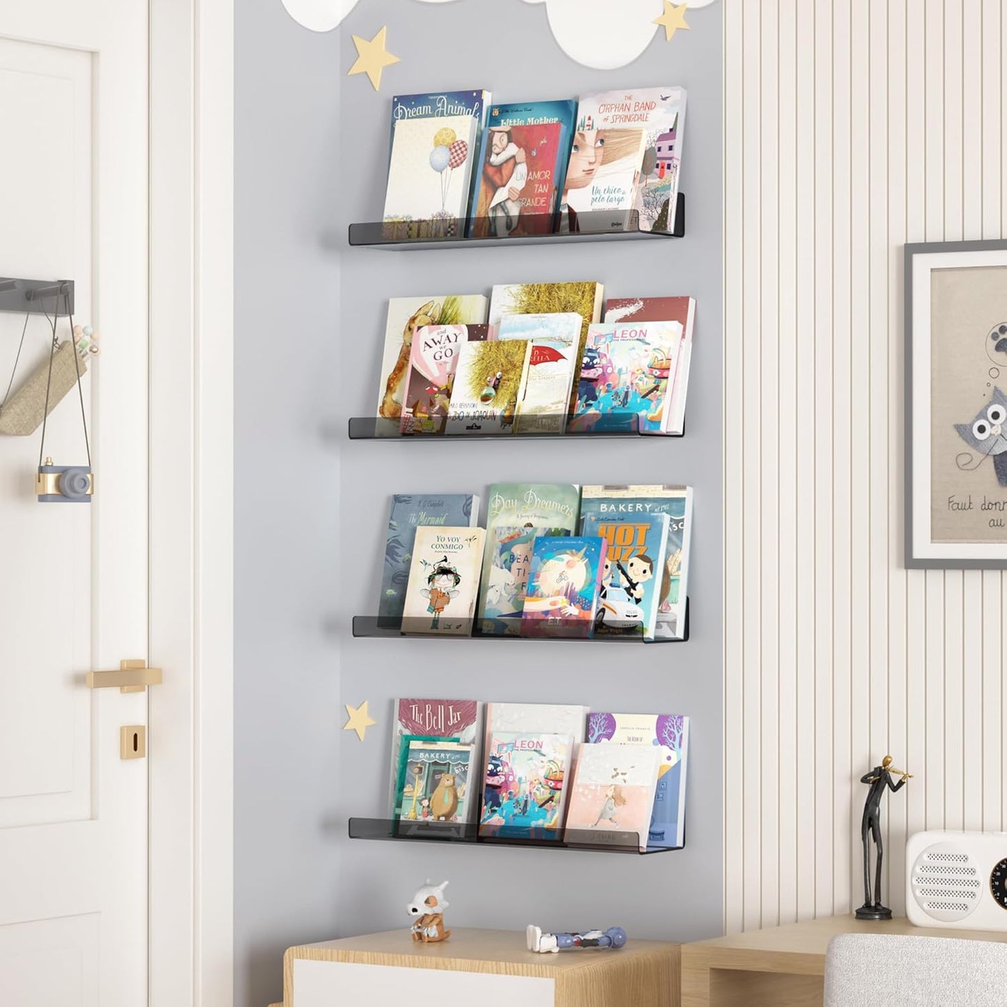 upsimples Acrylic Shelves for Wall Decor, 15" Display Shelf Perfume Organizer for Bathroom