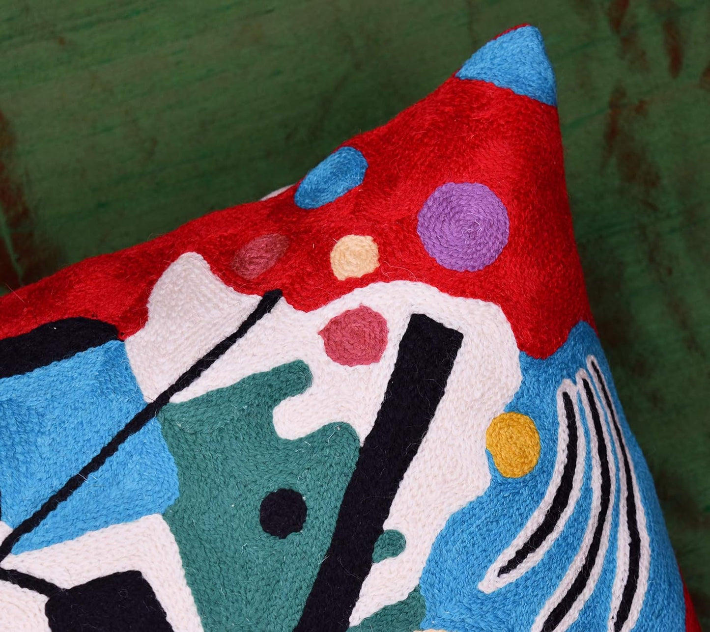 Kandinsky Modern Couch Pillow Cover - Red Painting | Abstract Toss Pillow | Modern Chair Cushion|