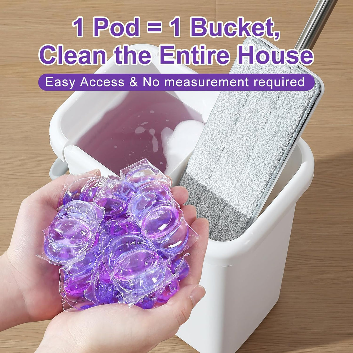 JOYMOOP Floor Cleaner for Mopping, 30 PCS Mopping Solution, Hardwood Floor Cleaner, Works Perfectly