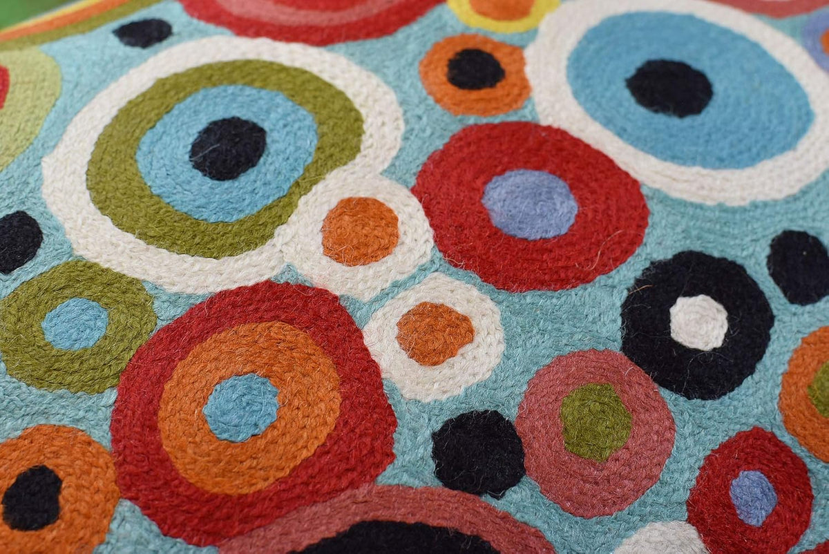 Lumbar Polka Dots Pillow Cover Turquoise Contemporary Decorative Pillowcase Blue Modern Outdoor