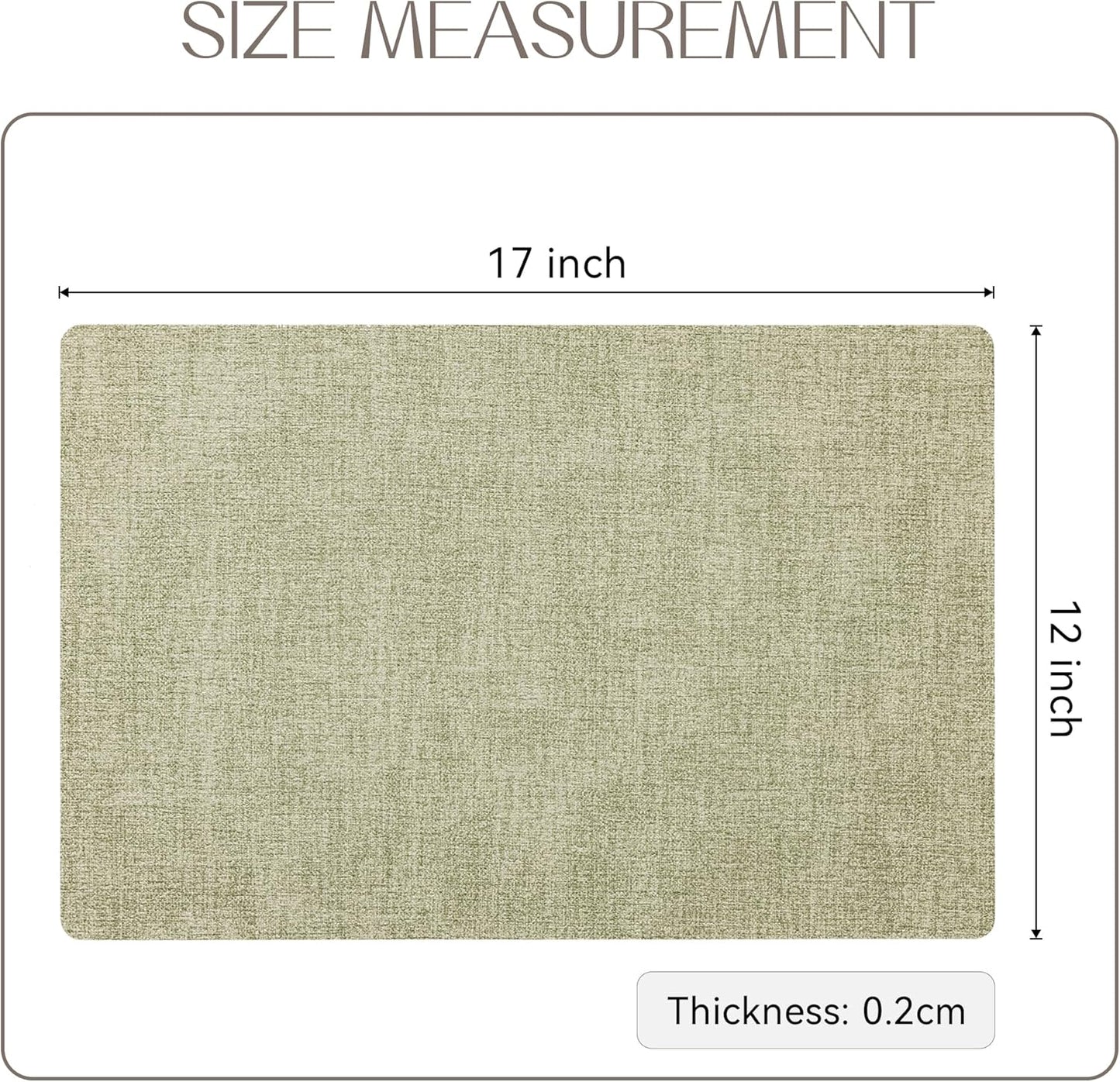 Romanstile Vinyl Placemats Set of 4-12 X 18 Inch - Heat Resistant Place Mats 100% Waterproof