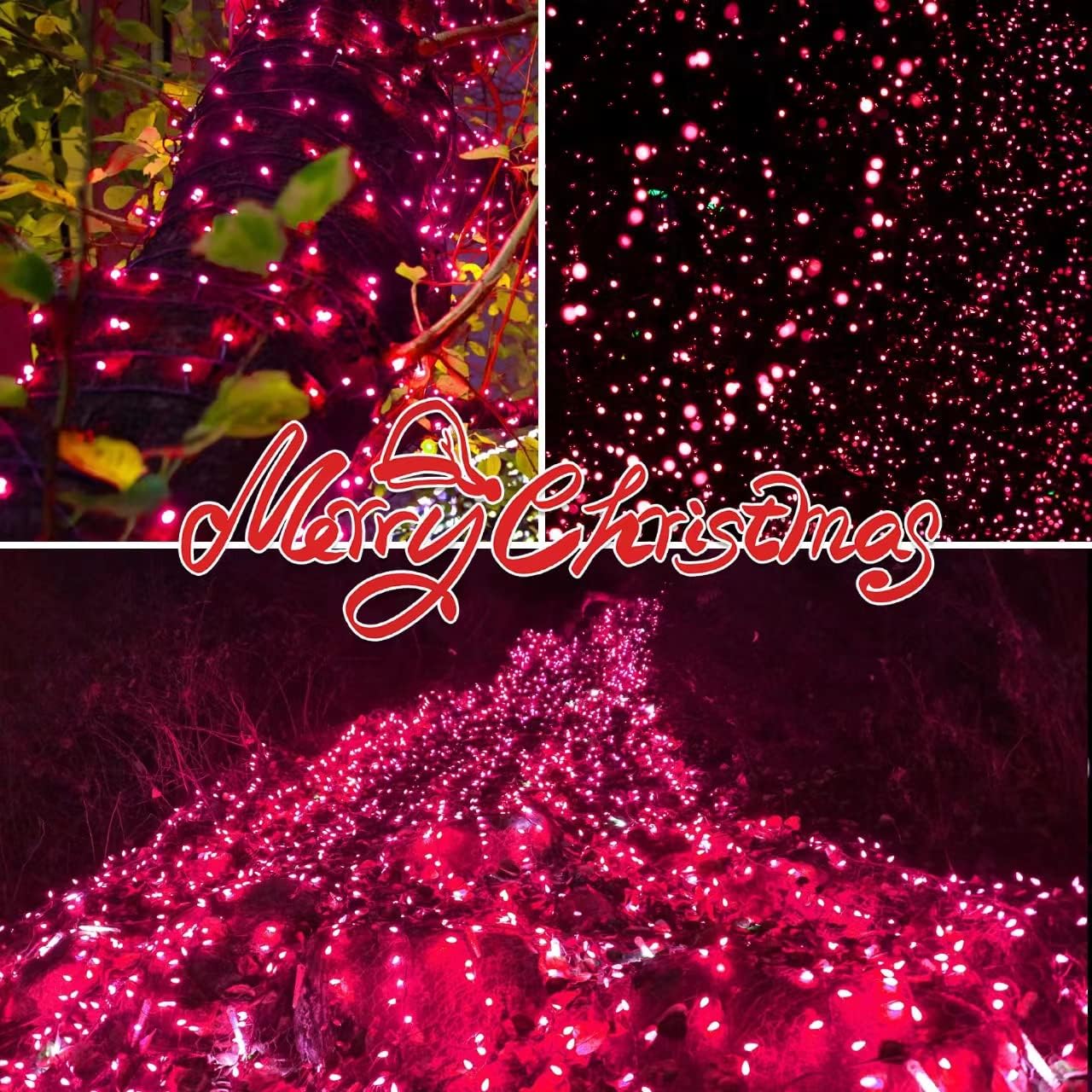 100LIGHTS PINK Extra-Bright With End Connectors Christmas Decorative Lights 5.98m UL Certified Mini