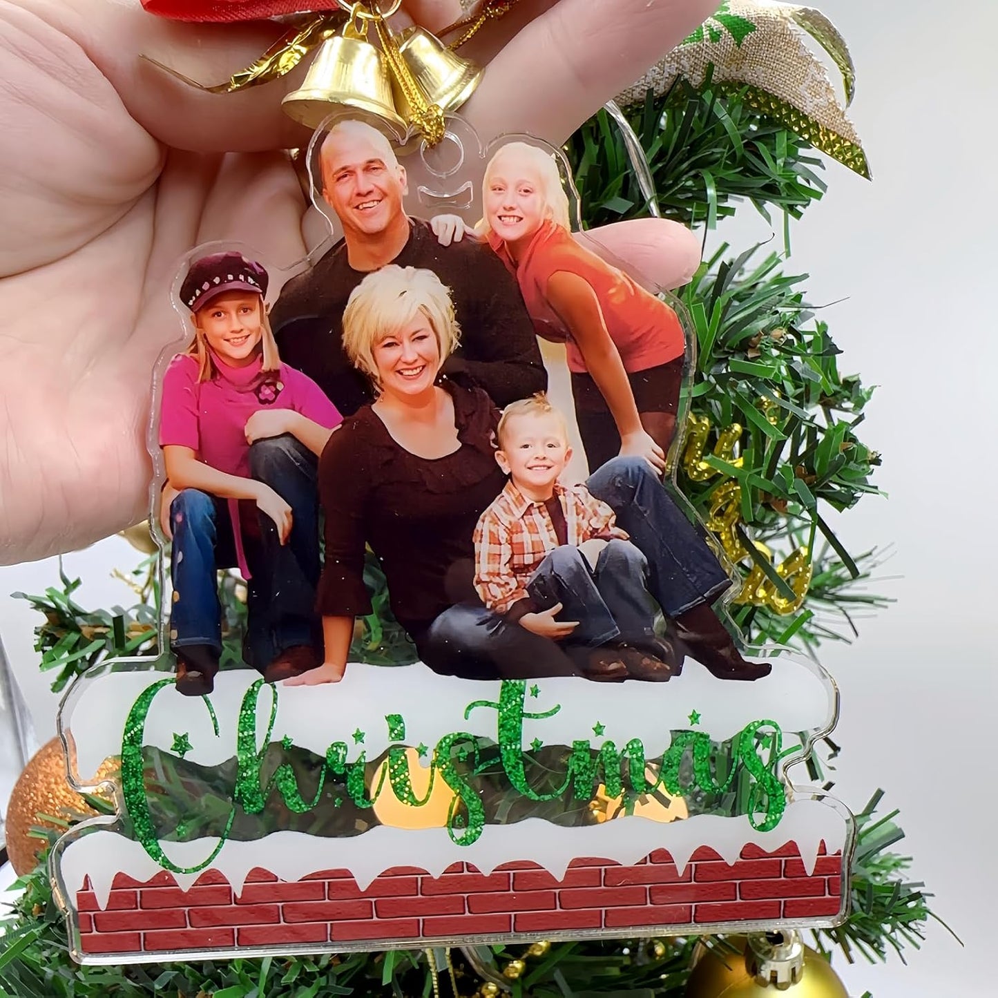 Personalized Christmas Ornament 2025, Photo Acrylic Customized Family Baby's Frist Christmas
